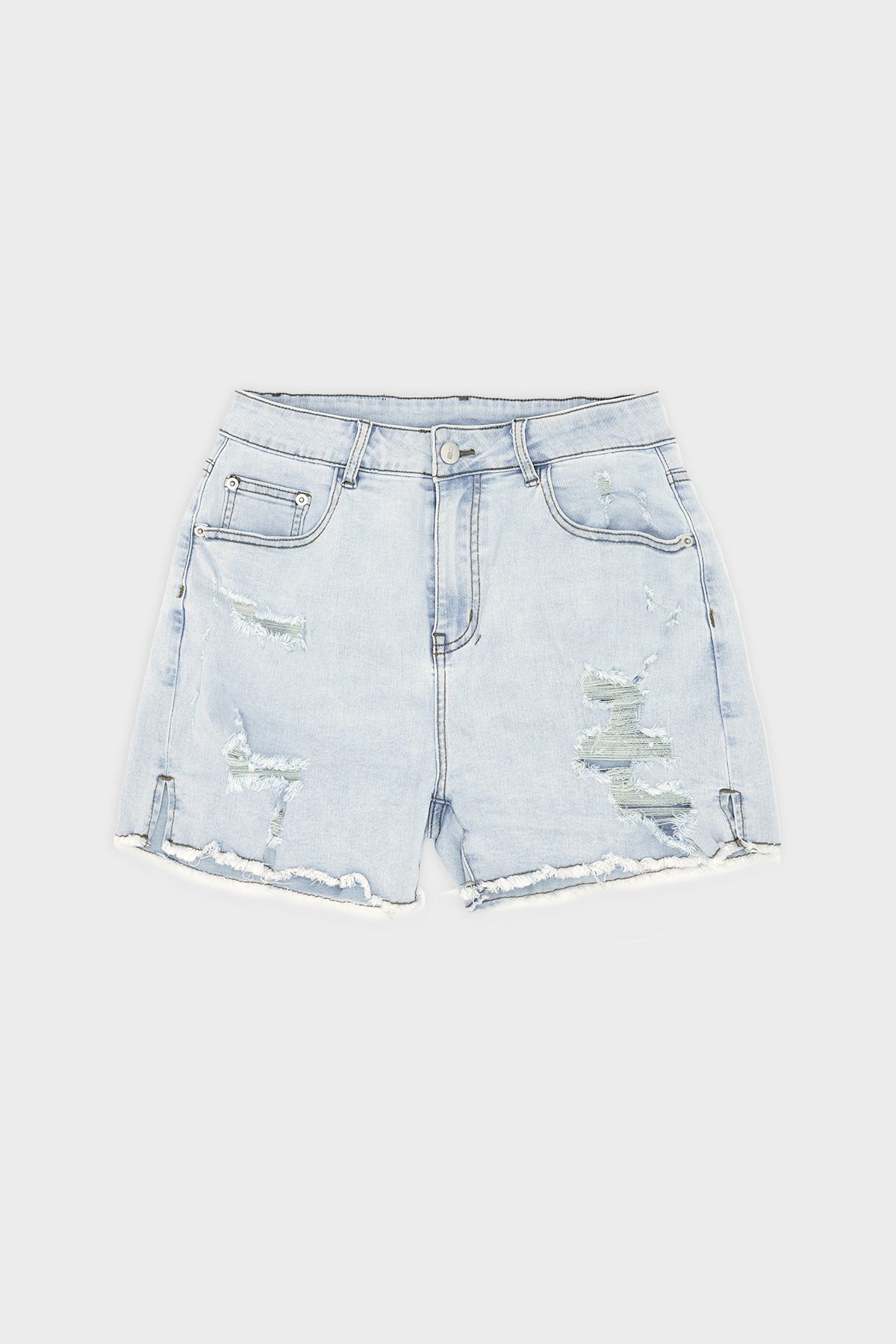 JJ Malibu Jaded 3.5" Denim Short Shorts - Light Sky Blue - DealByEthan.gay loves JJ Malibu