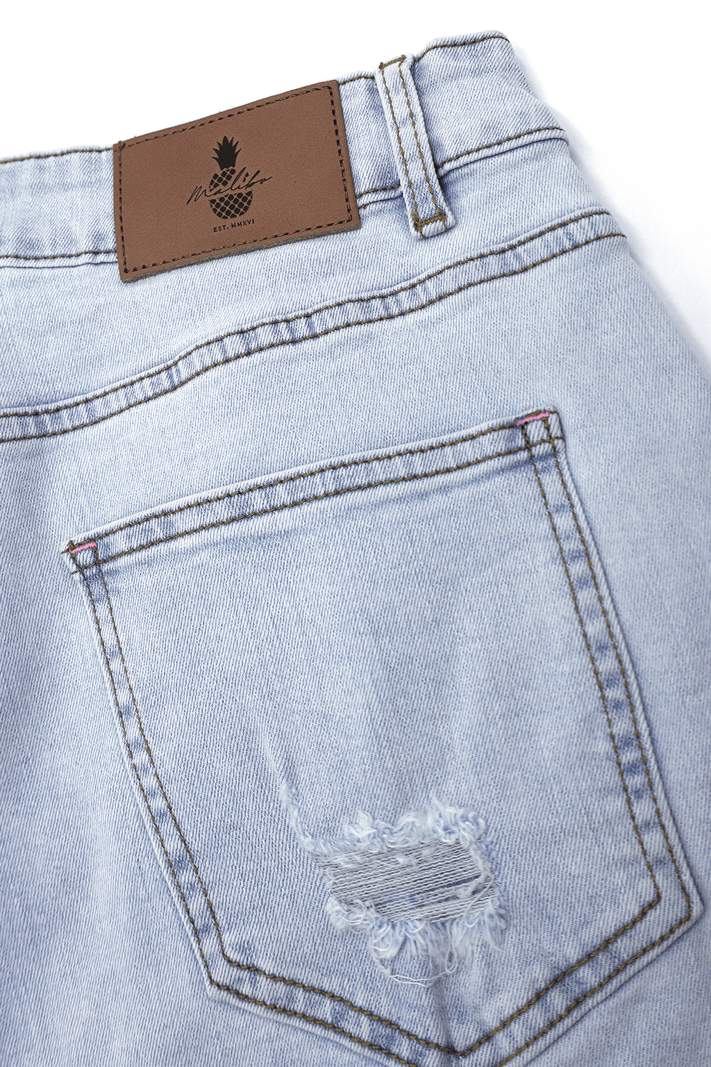 JJ Malibu Jaded 3.5" Denim Short Shorts - Light Sky Blue - DealByEthan.gay loves JJ Malibu