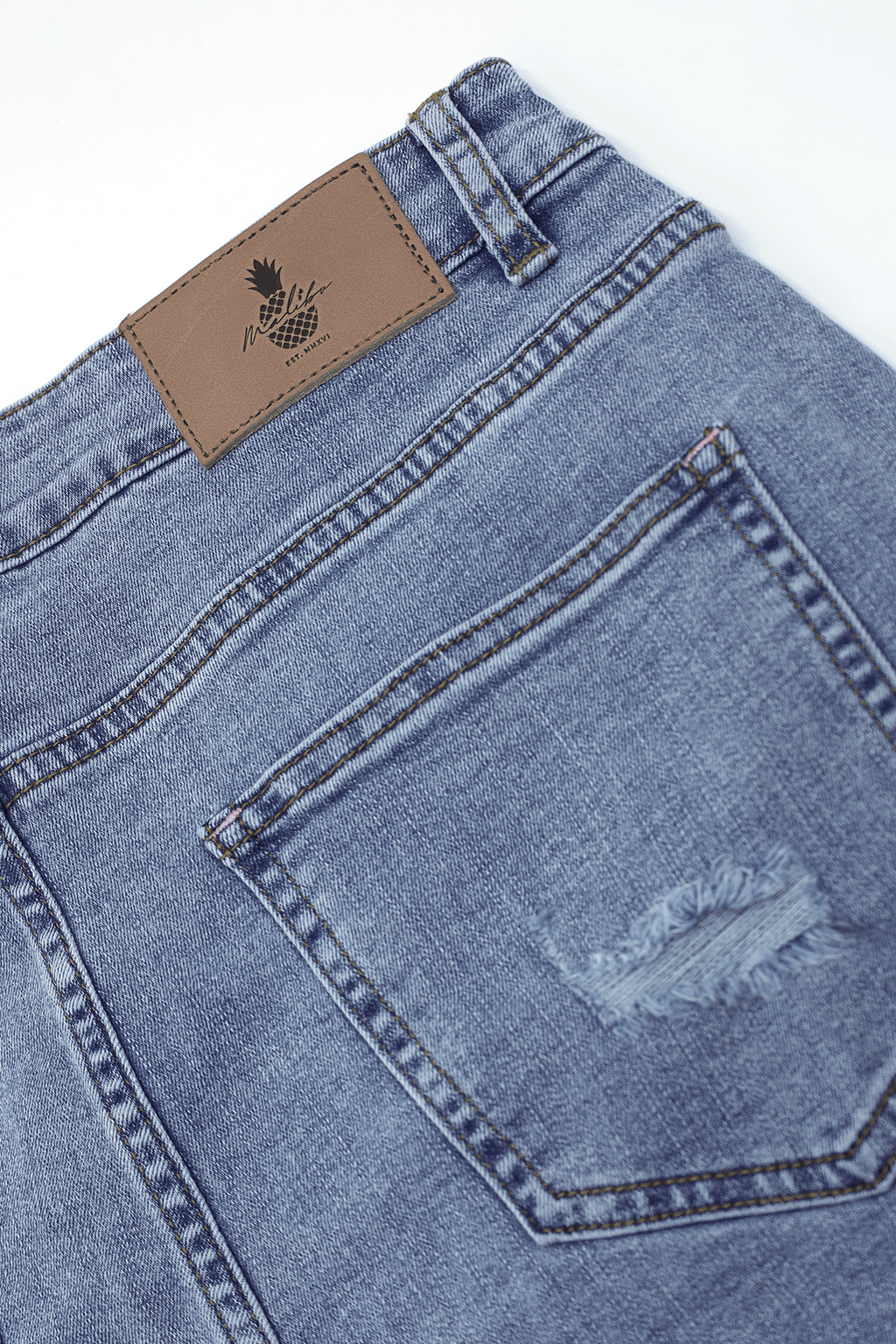 JJ Malibu Jaded 3.5" Denim Short Shorts - Washed Blue - DealByEthan.gay loves JJ Malibu