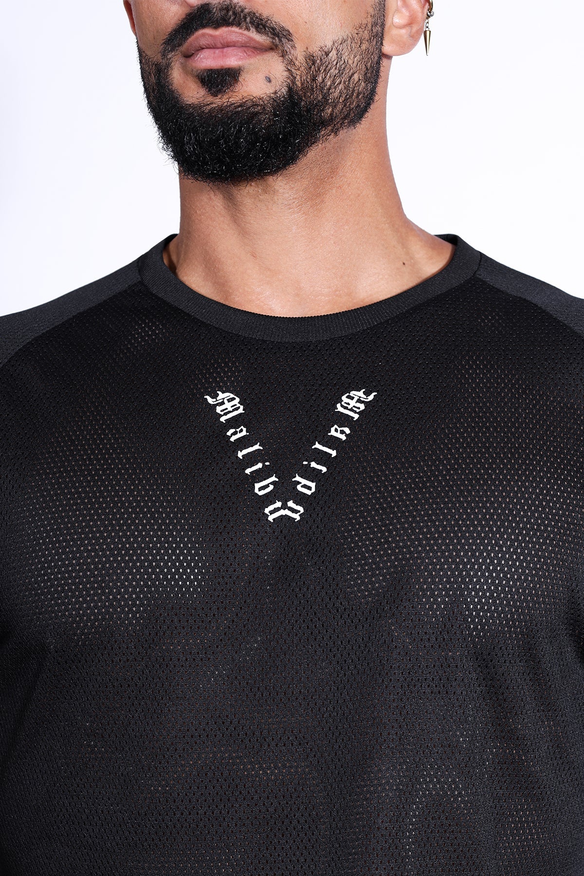JJ Malibu Jersey Mesh Cropped T-Shirt - Midnight Black - DealByEthan.gay loves JJ Malibu