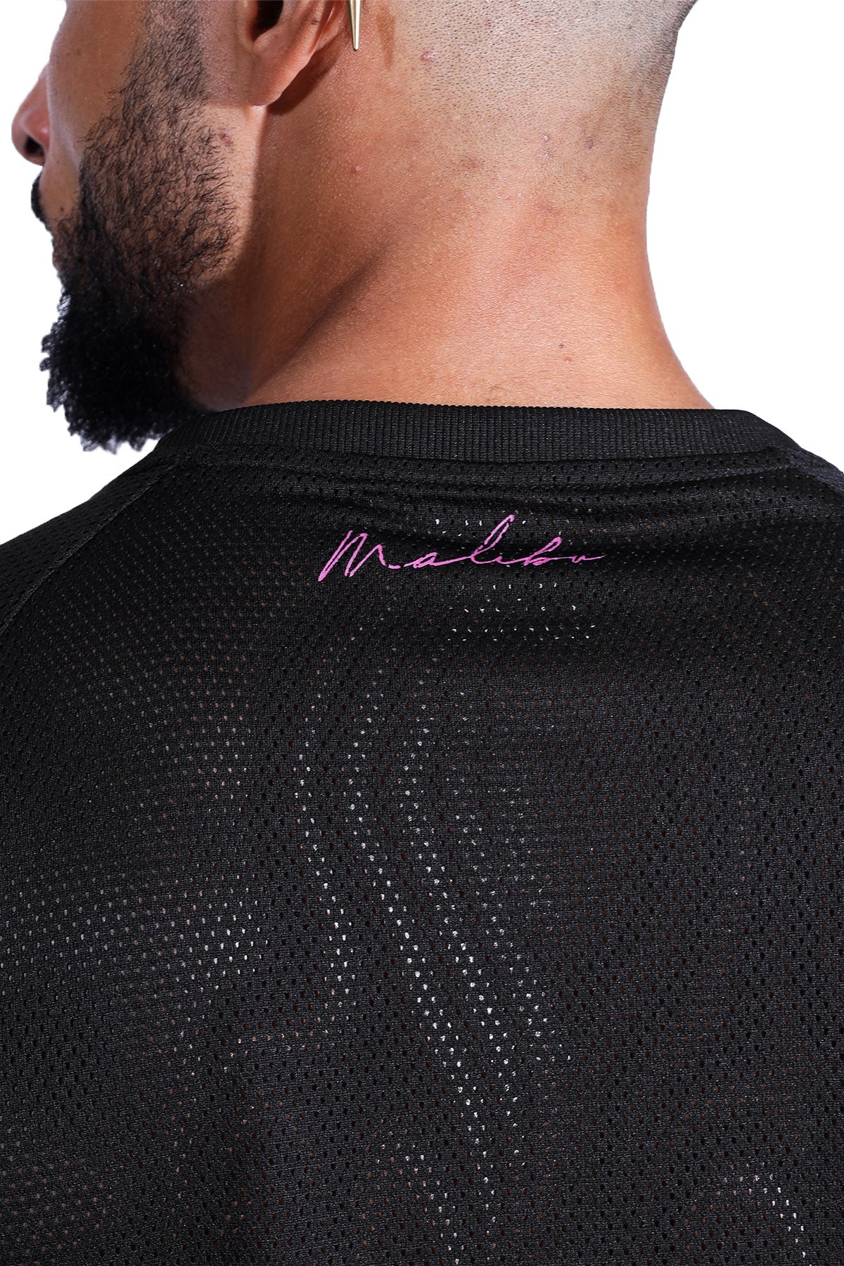 JJ Malibu Jersey Mesh Cropped T-Shirt - Midnight Black - DealByEthan.gay loves JJ Malibu