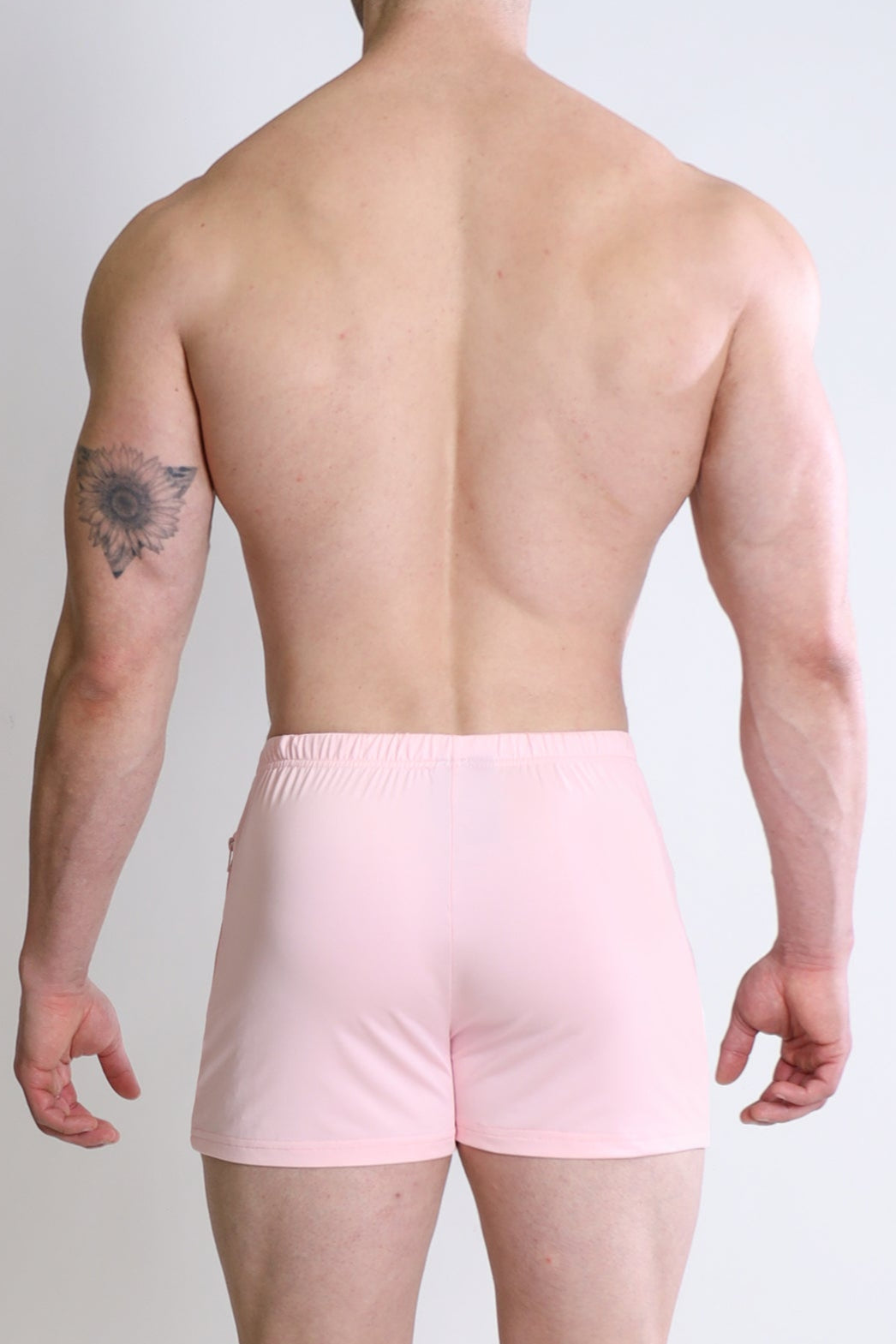 JJ Malibu Karma 2" Short Shorts with Zipper Pockets - Baby Pink - DealByEthan.gay loves JJ Malibu