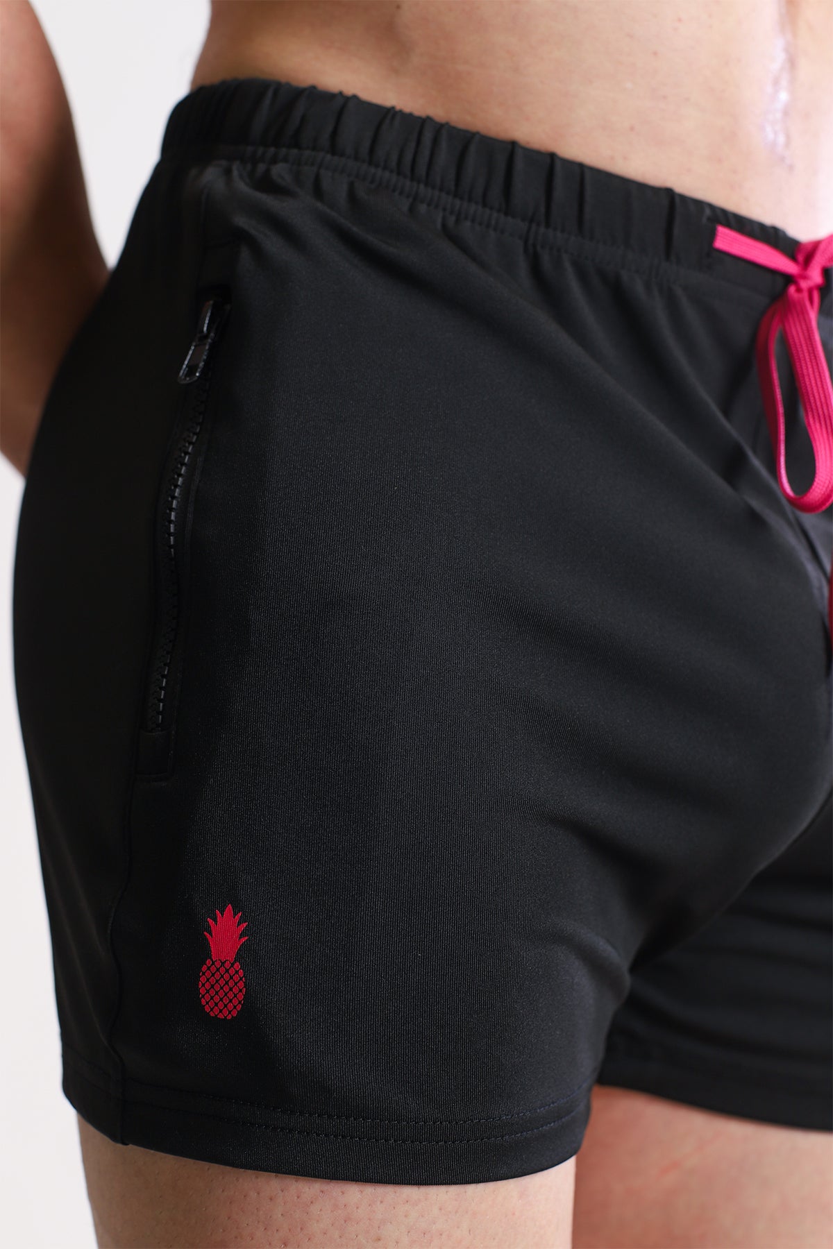 JJ Malibu Karma 2" Short Shorts with Zipper Pockets - Black - DealByEthan.gay loves JJ Malibu