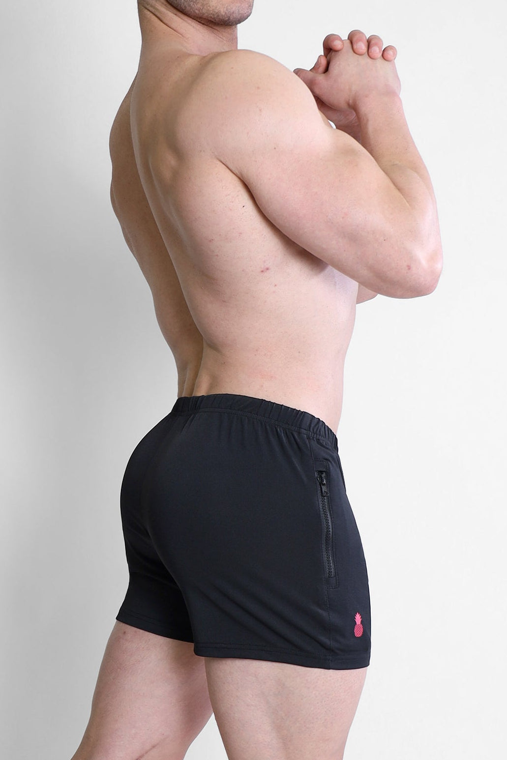 JJ Malibu Karma 2" Short Shorts with Zipper Pockets - Black - DealByEthan.gay loves JJ Malibu