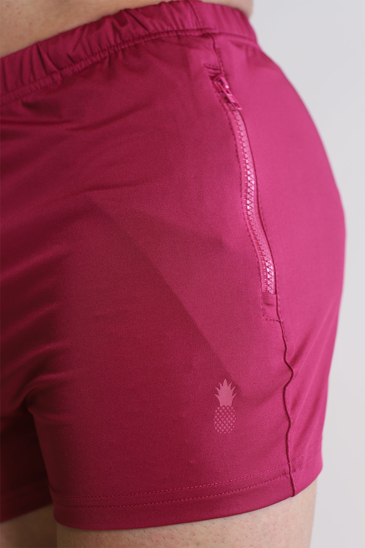 JJ Malibu Karma 2" Short Shorts with Zipper Pockets - Miss Magenta - DealByEthan.gay loves JJ Malibu