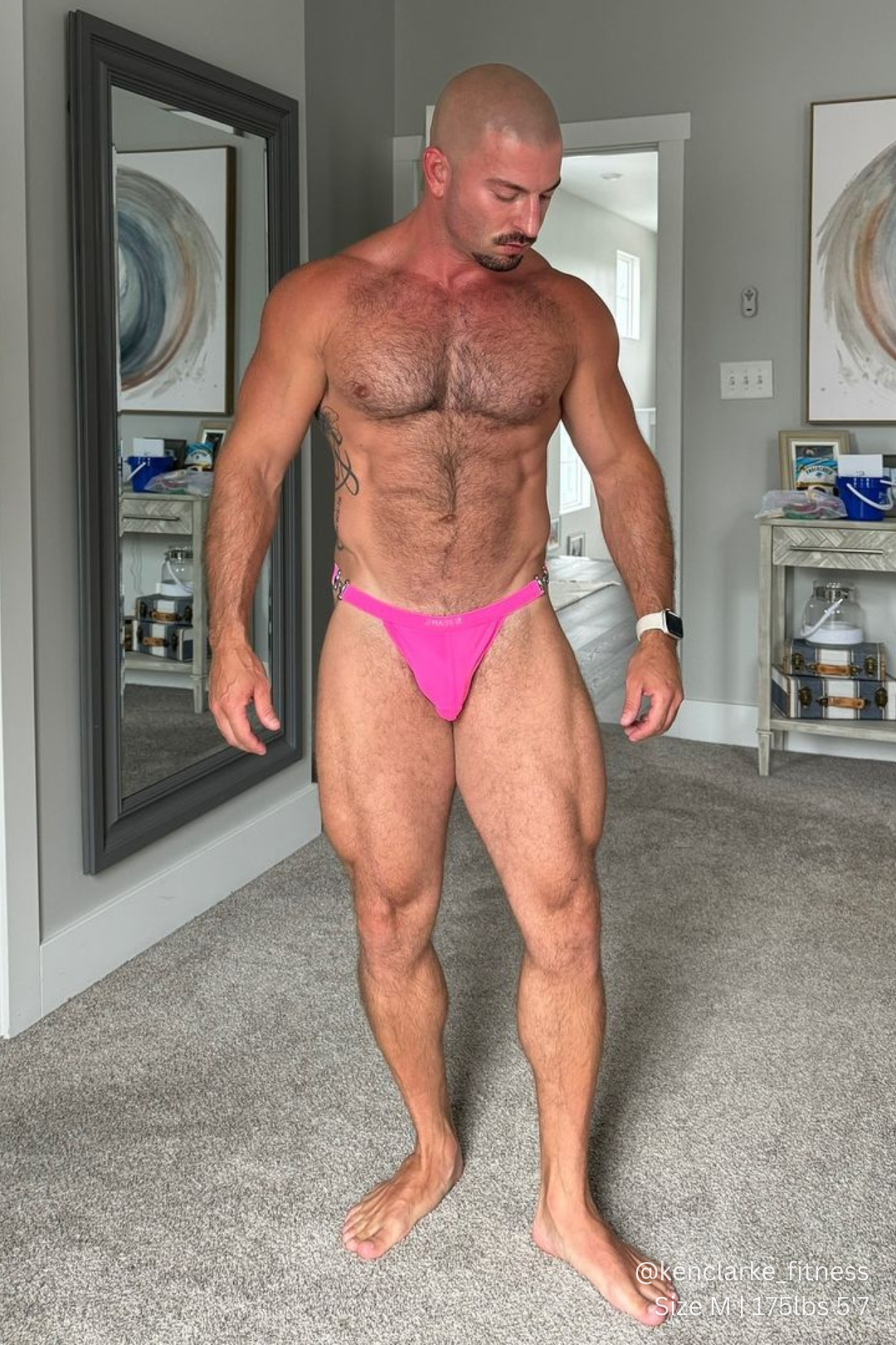 JJ Malibu Luster Metal Accent G-String Swim Thong - Neon Pink - DealByEthan.gay loves JJ Malibu