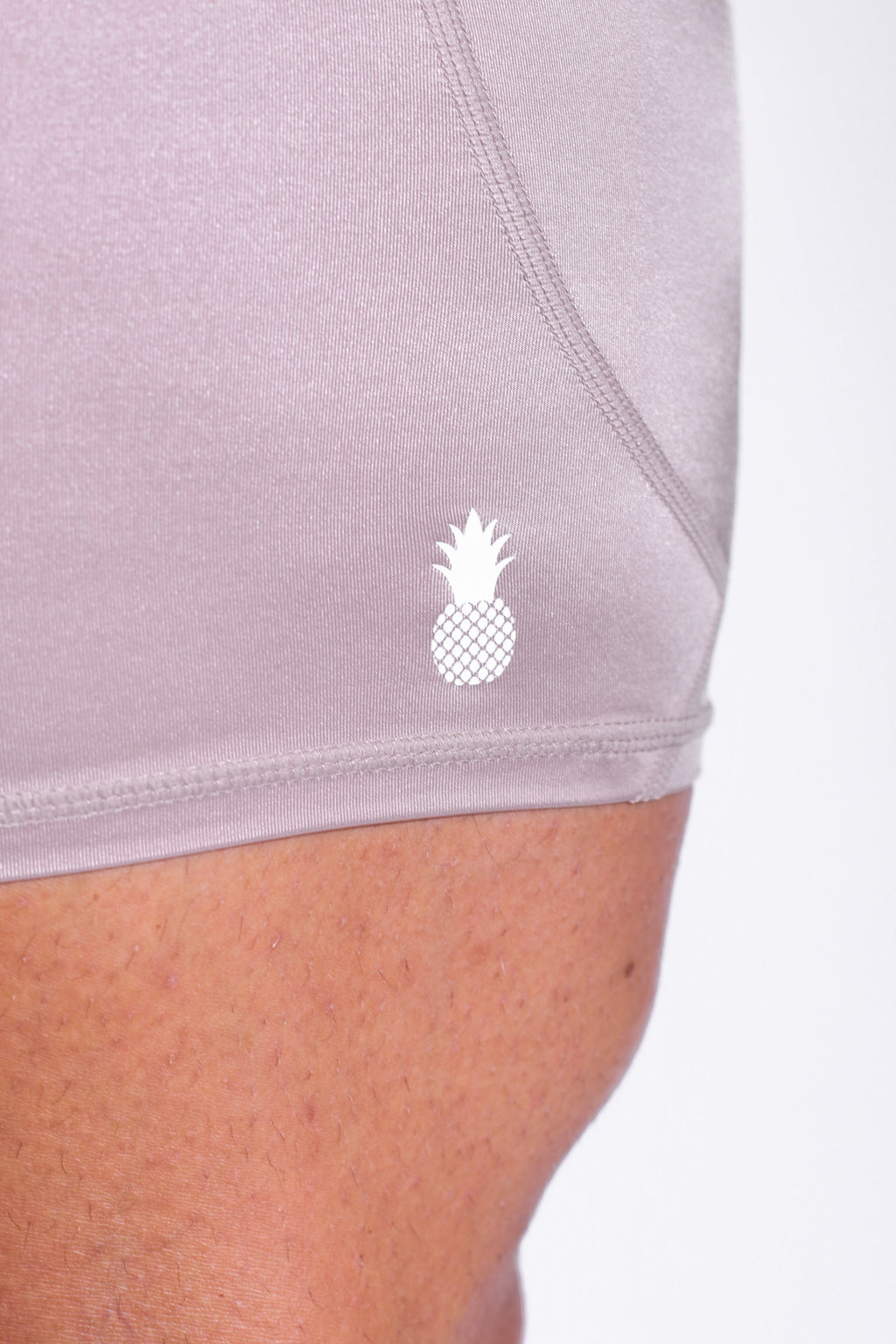 JJ Malibu Lustrous Scrunch-Butt 6.5" Bike Shorts - Cosmic Latte - DealByEthan.gay loves JJ Malibu