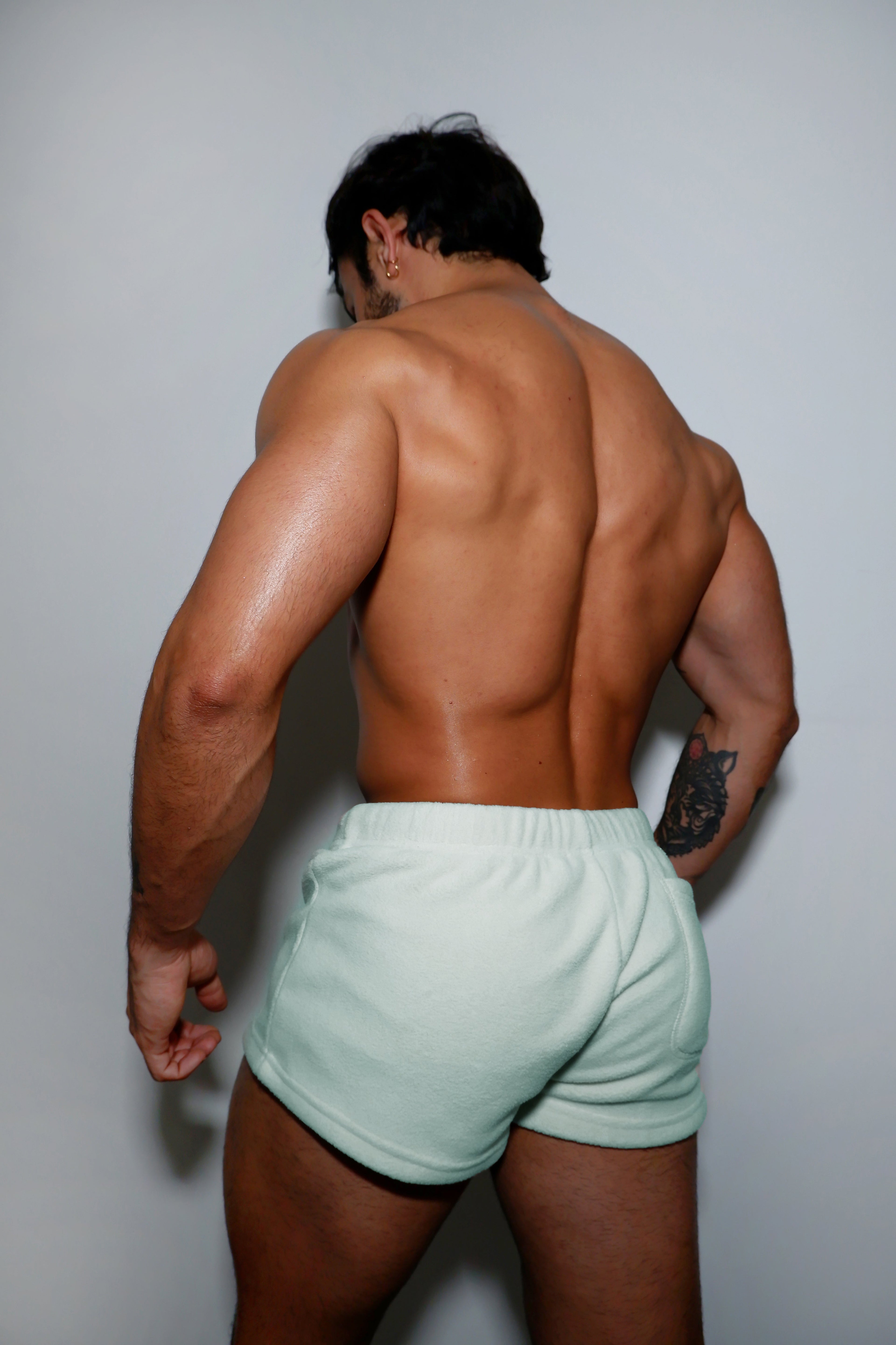 JJ Malibu Luxe Plush Fleece 2" Short Shorts - Light Pistachio - DealByEthan.gay loves JJ Malibu