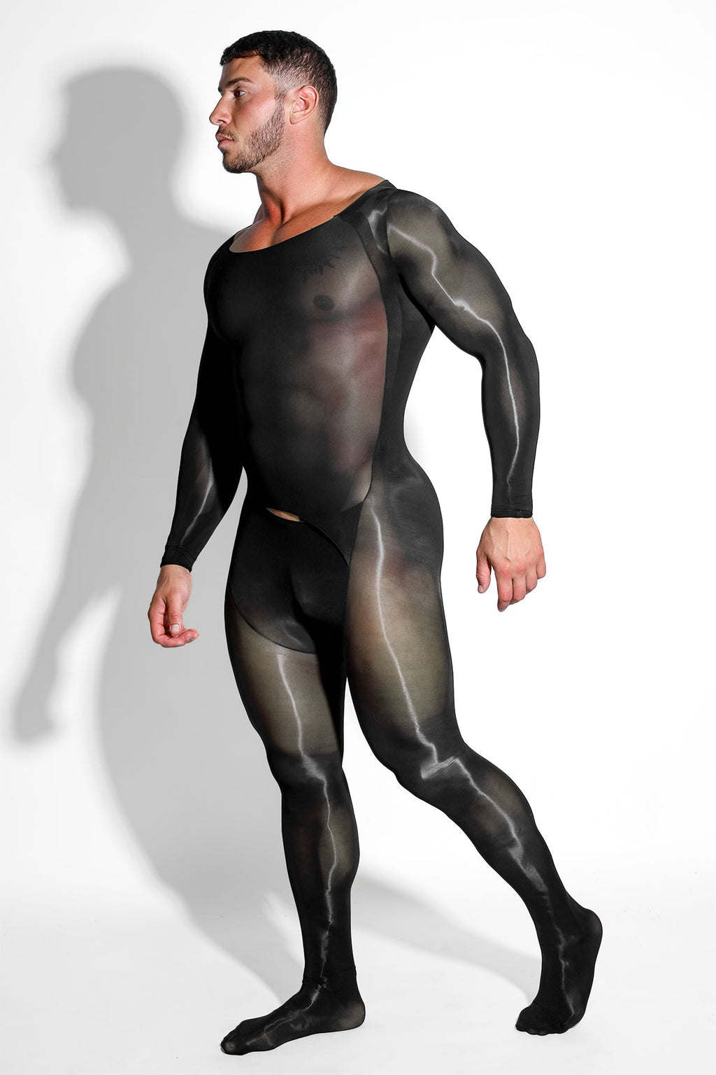 JJ Malibu Men's Sheer Mesh Onesie Bodysuit with Hollow Crotch Cutout - DealByEthan.gay loves JJ Malibu