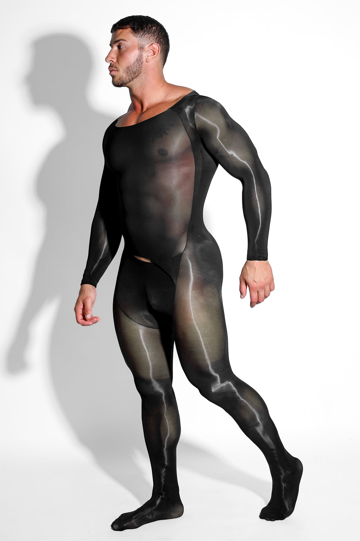 JJ Malibu Men's Sheer Mesh Onesie Bodysuit with Hollow Crotch Cutout - DealByEthan.gay loves JJ Malibu