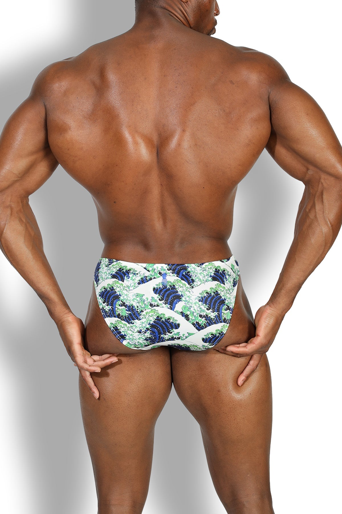JJ Malibu Men's Slimmer Bulge Briefs - Crashing Waves - DealByEthan.gay loves JJ Malibu