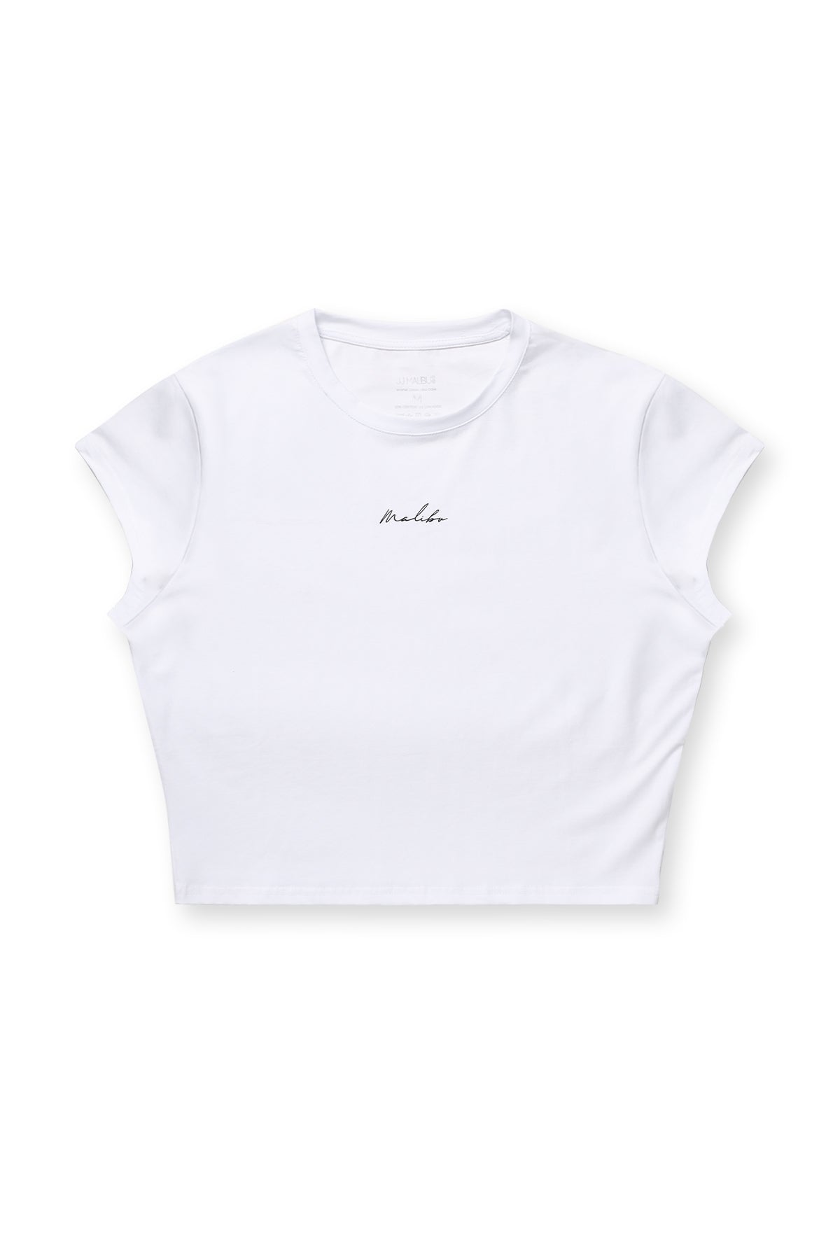 JJ Malibu Muscle-Fit Crop Half-Sleeve Tee - White - DealByEthan.gay loves JJ Malibu