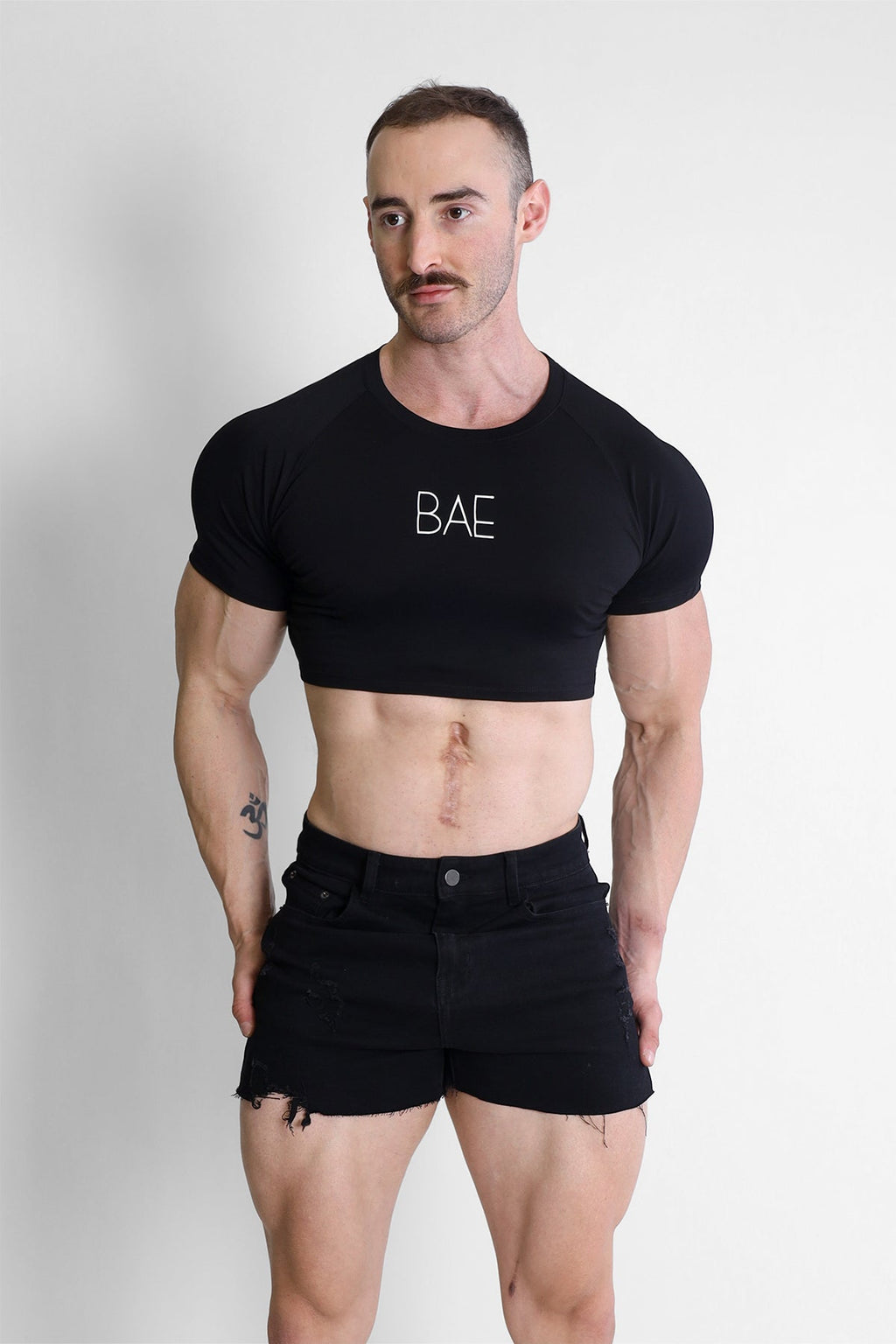 JJ Malibu Muscle-Fit Crop Tee - Midnight Bae - DealByEthan.gay loves JJ Malibu