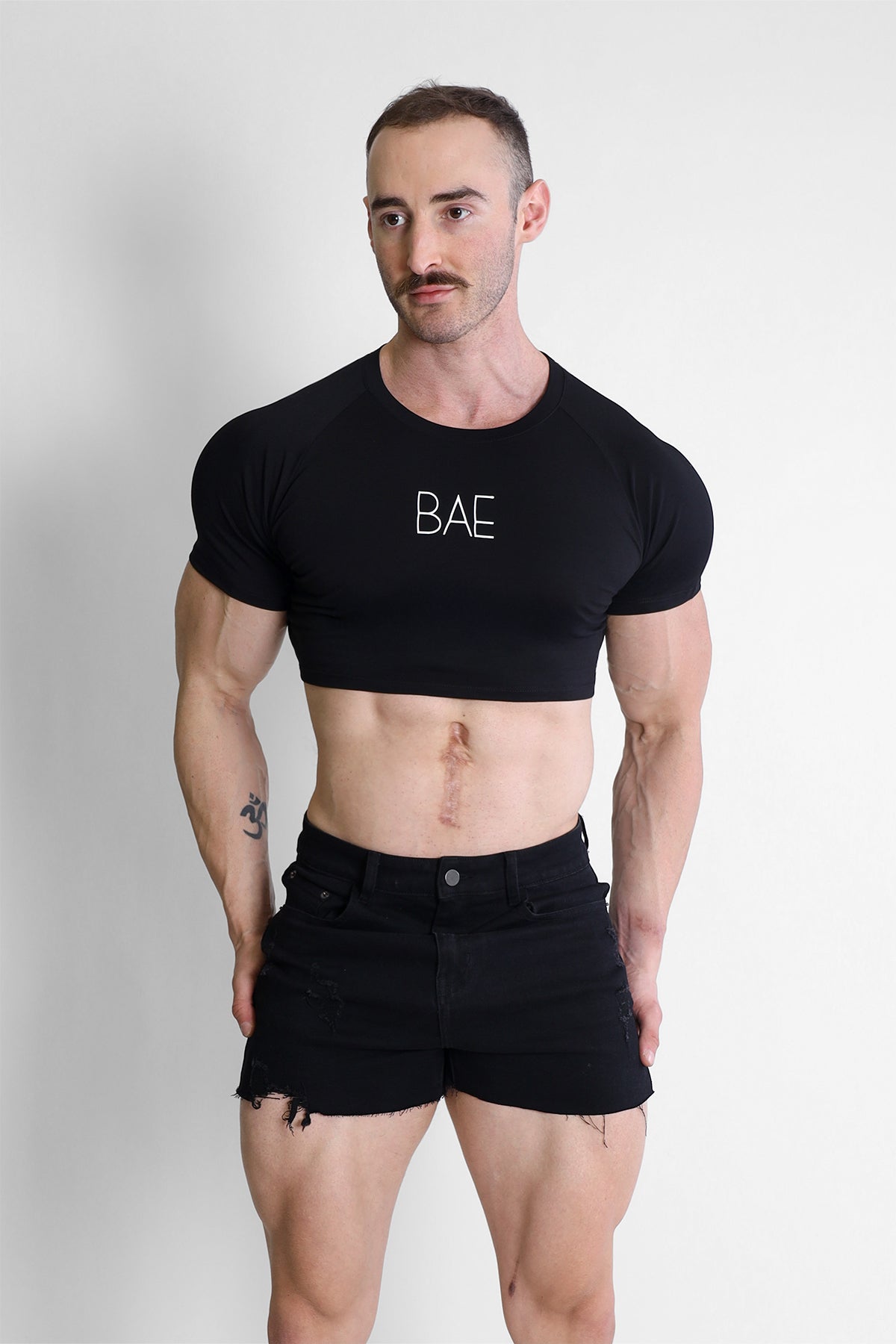 JJ Malibu Muscle-Fit Crop Tee - Midnight Bae - DealByEthan.gay loves JJ Malibu