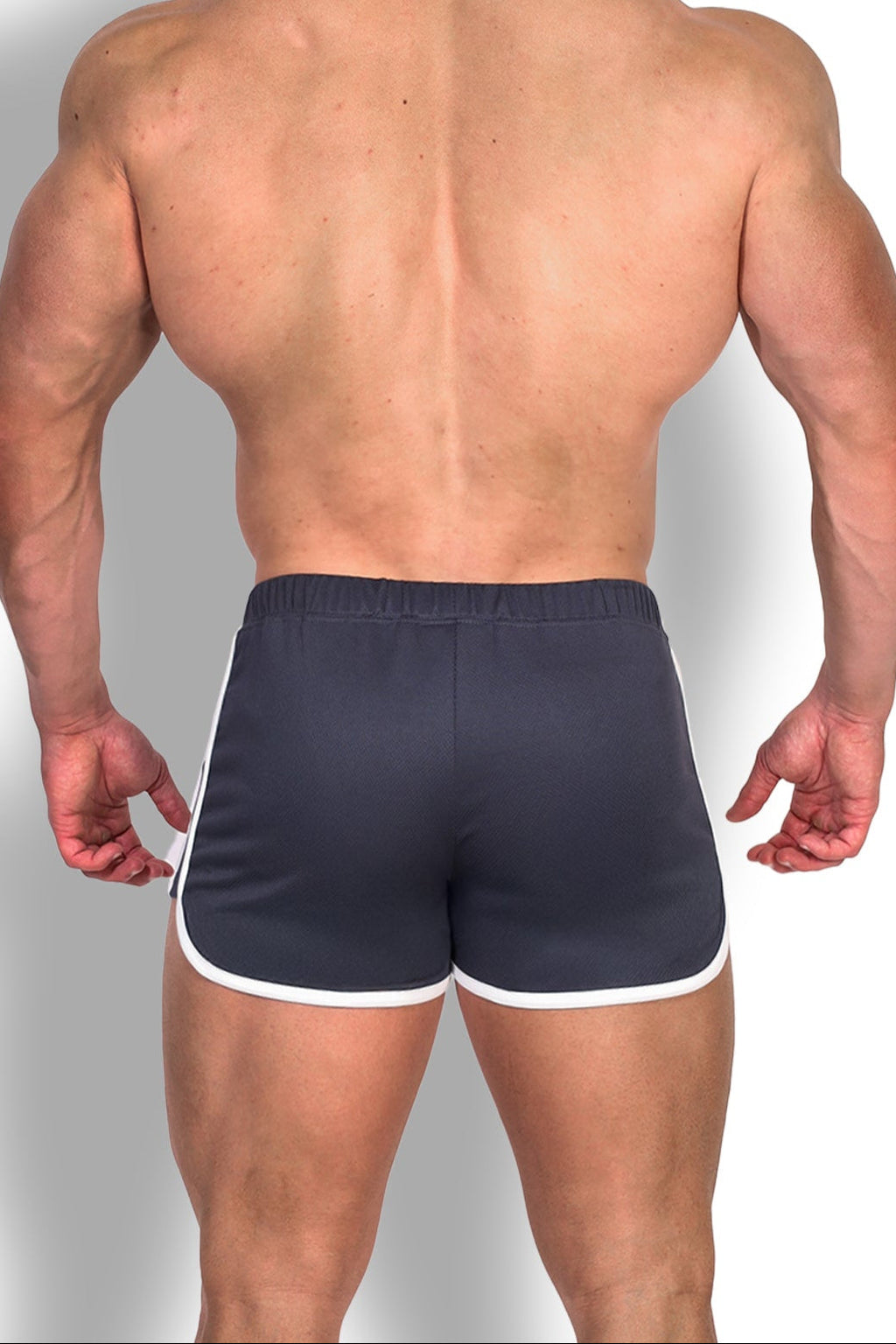 JJ Malibu Nightcall Elastic Waist 3" Short Shorts - Smokey Grey - DealByEthan.gay loves JJ Malibu