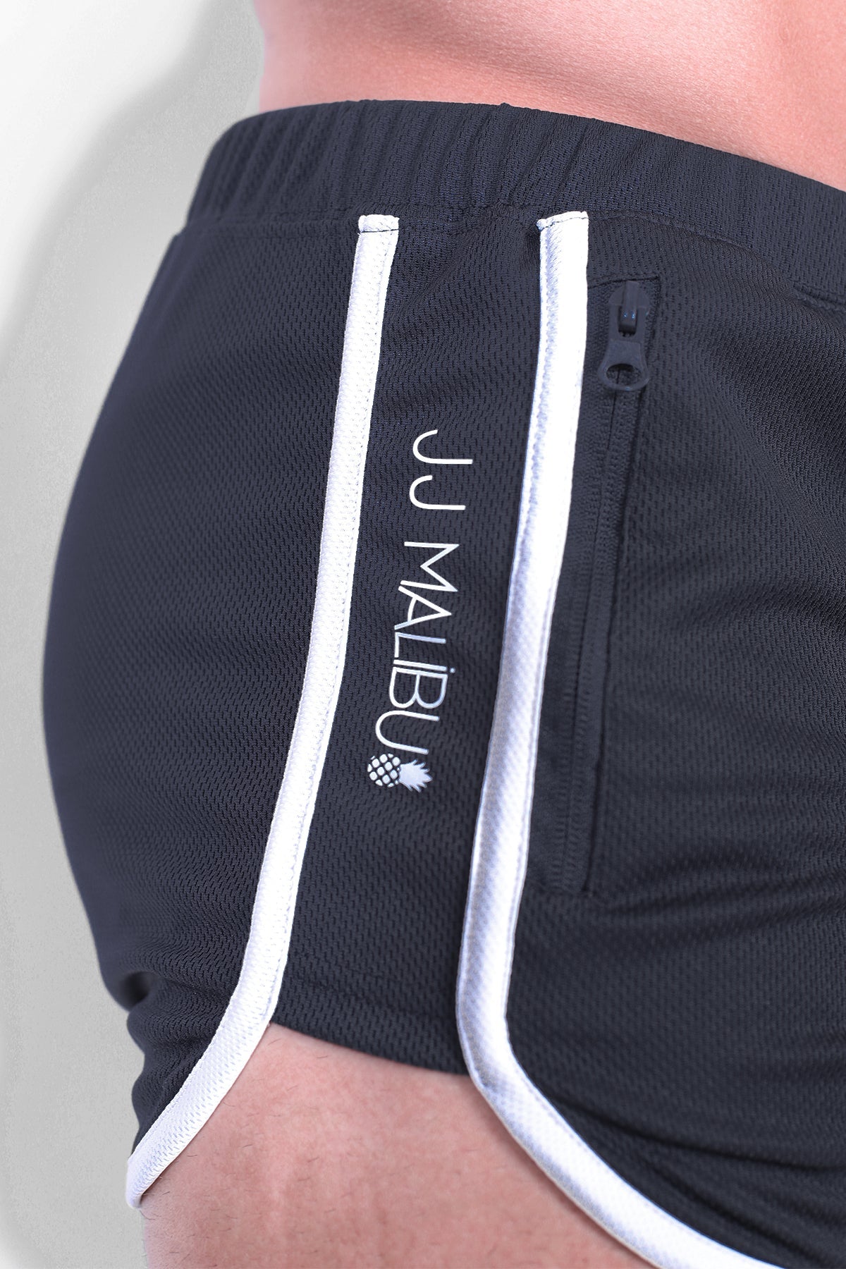 JJ Malibu Nightcall Elastic Waist 3" Short Shorts - Smokey Grey - DealByEthan.gay loves JJ Malibu