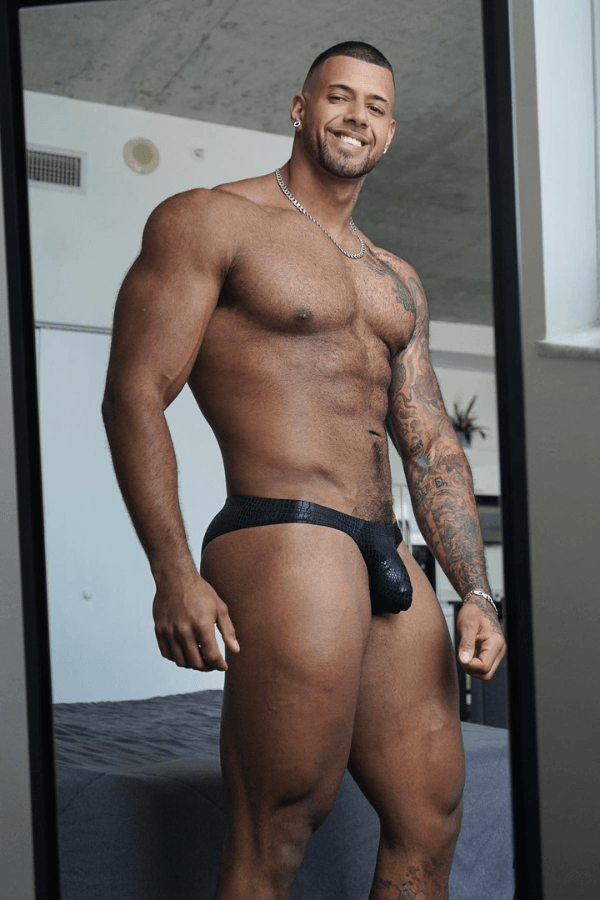 JJ Malibu Nocturnal Brief with Bulge Pouch - Midnight Croc - DealByEthan.gay loves JJ Malibu