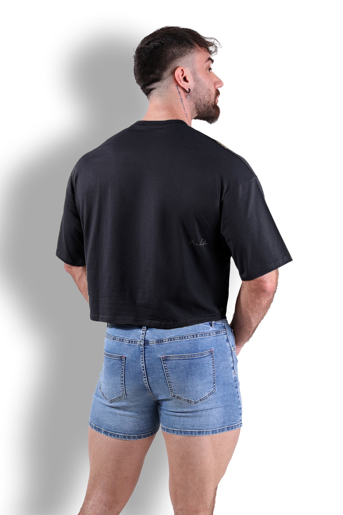 JJ Malibu Oversized Relaxed Crop Top - Black - DealByEthan.gay loves JJ Malibu
