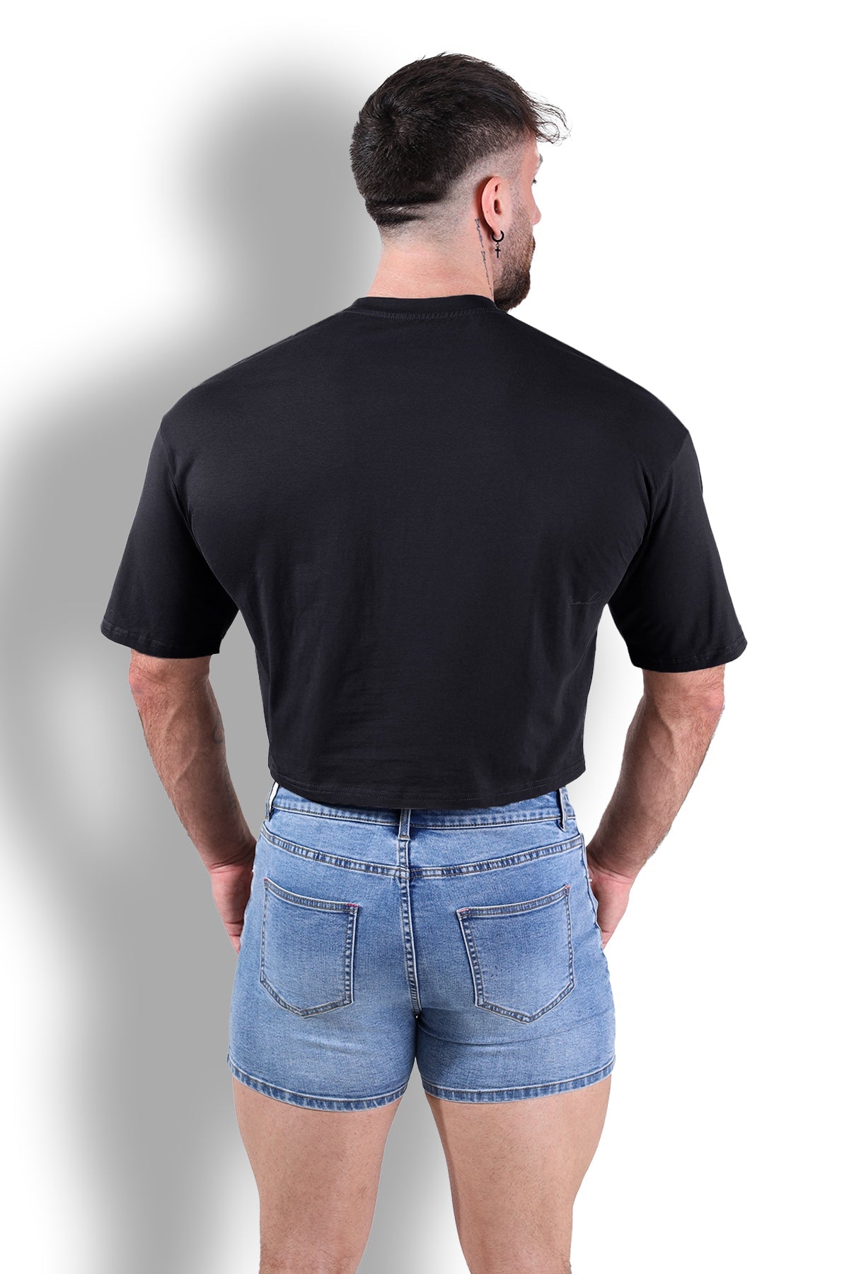 JJ Malibu Oversized Relaxed Crop Top - Black - DealByEthan.gay loves JJ Malibu