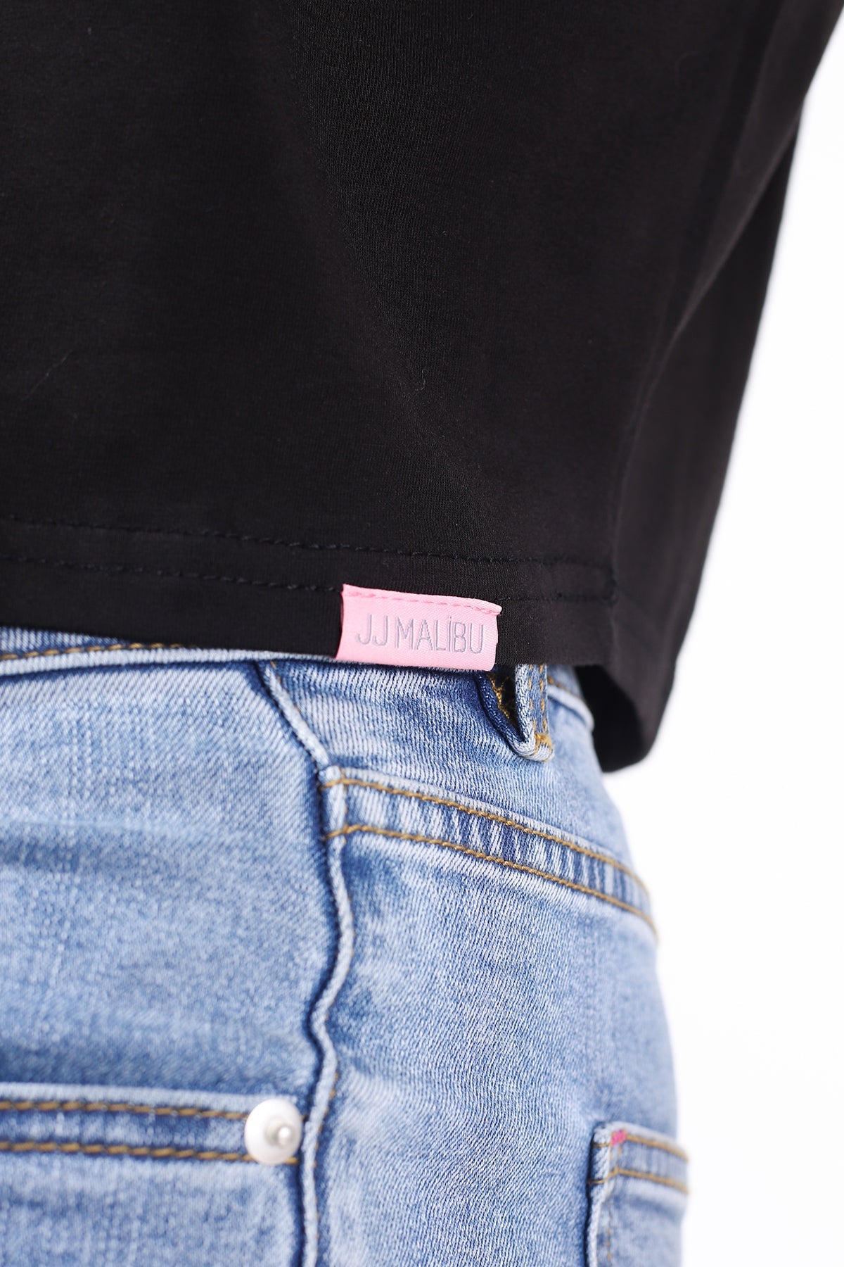 JJ Malibu Oversized Relaxed Crop Top - Black - DealByEthan.gay loves JJ Malibu