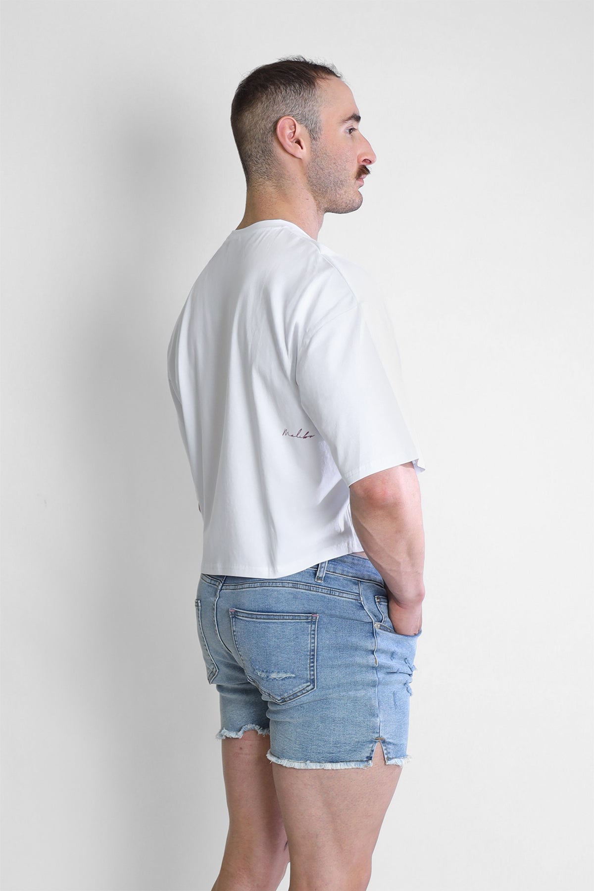 JJ Malibu Oversized Relaxed Crop Top - White - DealByEthan.gay loves JJ Malibu