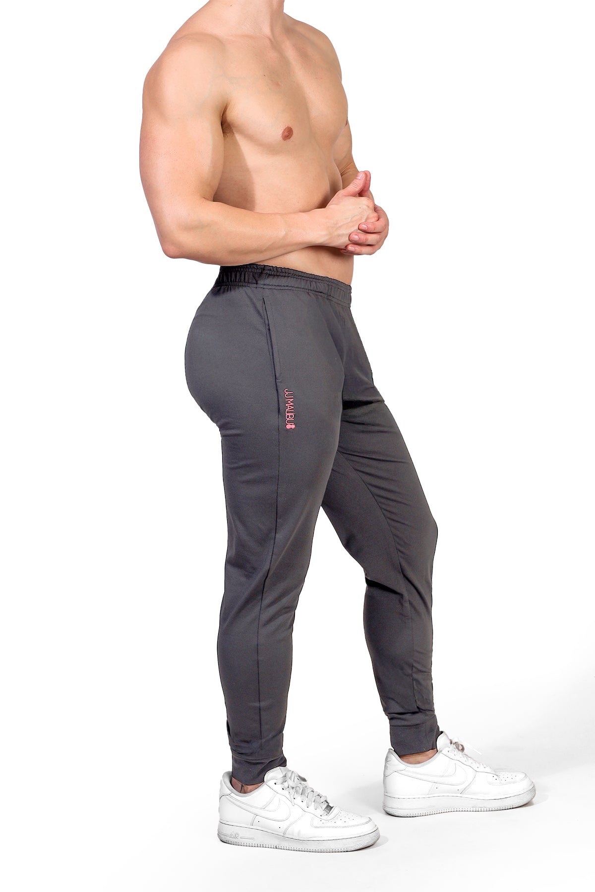 JJ Malibu Peek-A-Boo Joggers - Dark Grey - DealByEthan.gay loves JJ Malibu