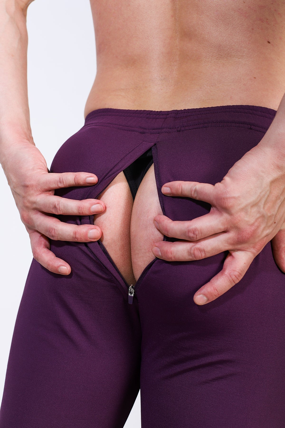 JJ Malibu Peek-A-Boo Joggers - Plum Purple - DealByEthan.gay loves JJ Malibu