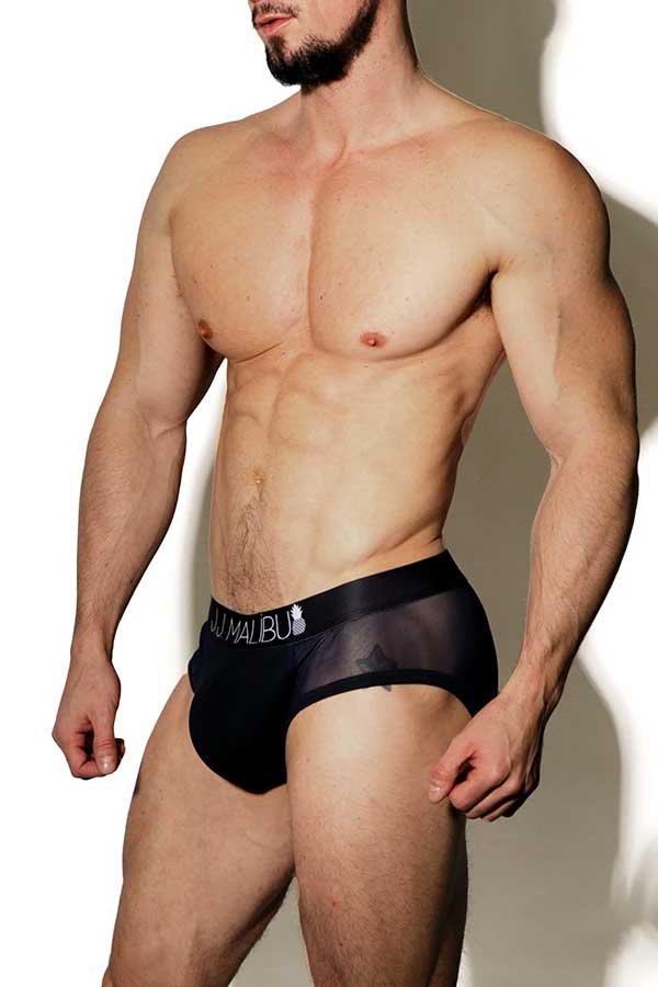 JJ Malibu Privacy Mesh Open Back Brief Underwear Navy JJBTM037 Size L - DealByEthan.gay loves JJ Malibu