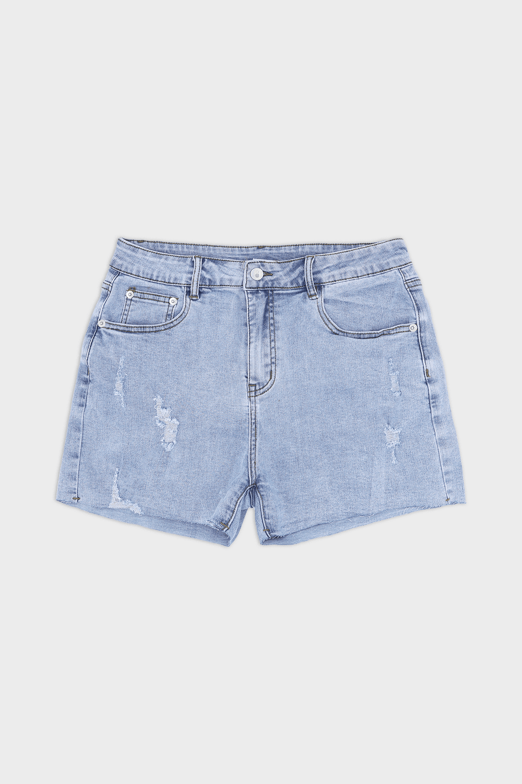 JJ Malibu Rockstar Raw Cut 2.5" Denim Short Shorts - Capri Blue - DealByEthan.gay loves JJ Malibu