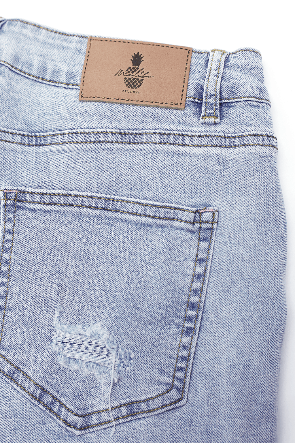 JJ Malibu Rockstar Raw Cut 2.5" Denim Short Shorts - Capri Blue - DealByEthan.gay loves JJ Malibu