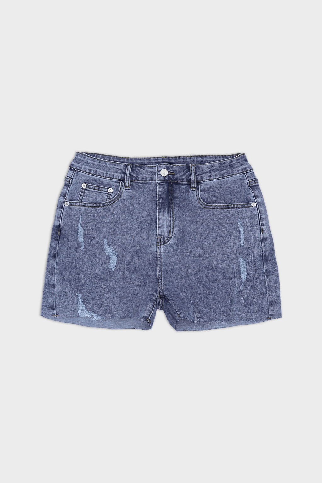 JJ Malibu Rockstar Raw Cut 2.5" Denim Short Shorts - Washed Blue - DealByEthan.gay loves JJ Malibu