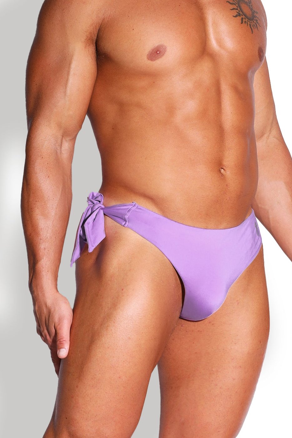 JJ Malibu Side-Tie Swim Briefs - Lavender - DealByEthan.gay loves JJ Malibu