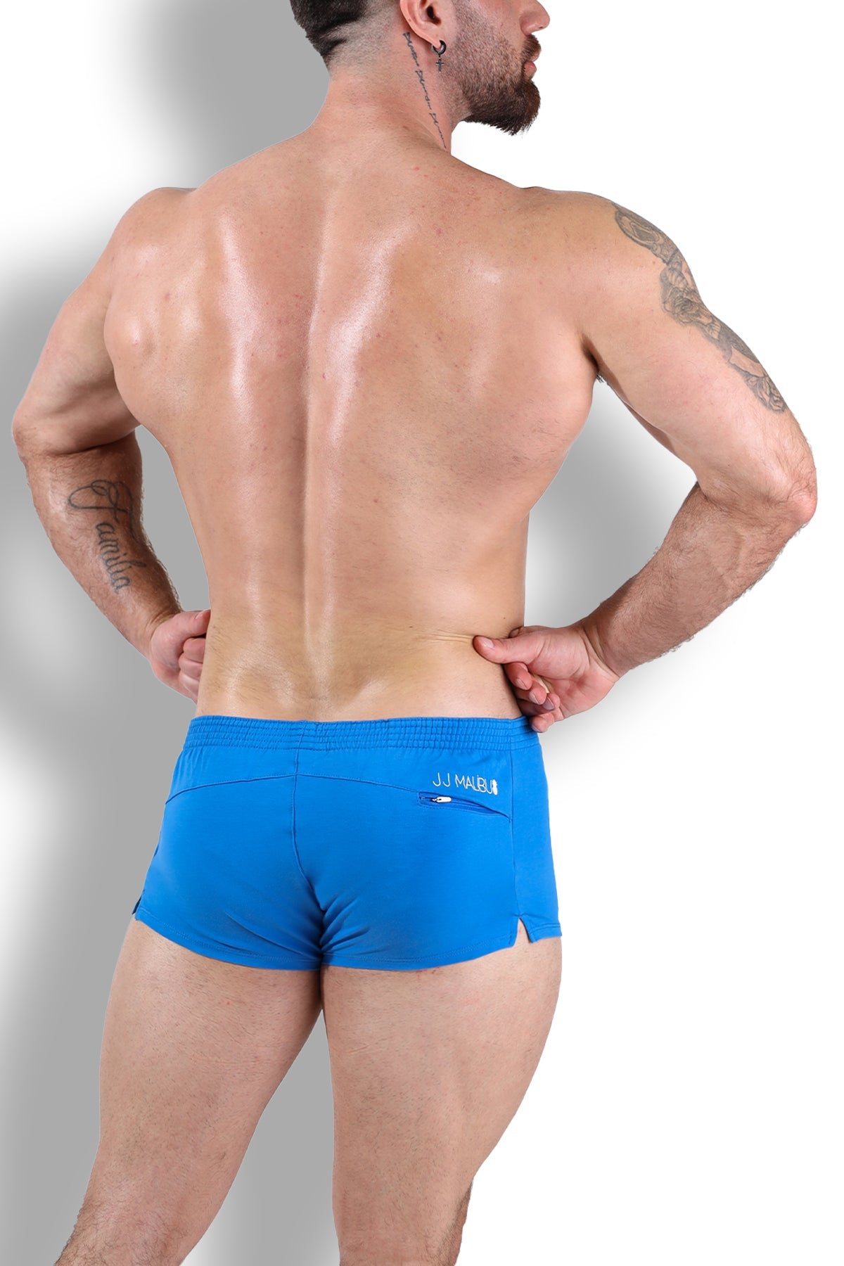 JJ Malibu Stretch-It 2" Short Shorts - True Blue - DealByEthan.gay loves JJ Malibu