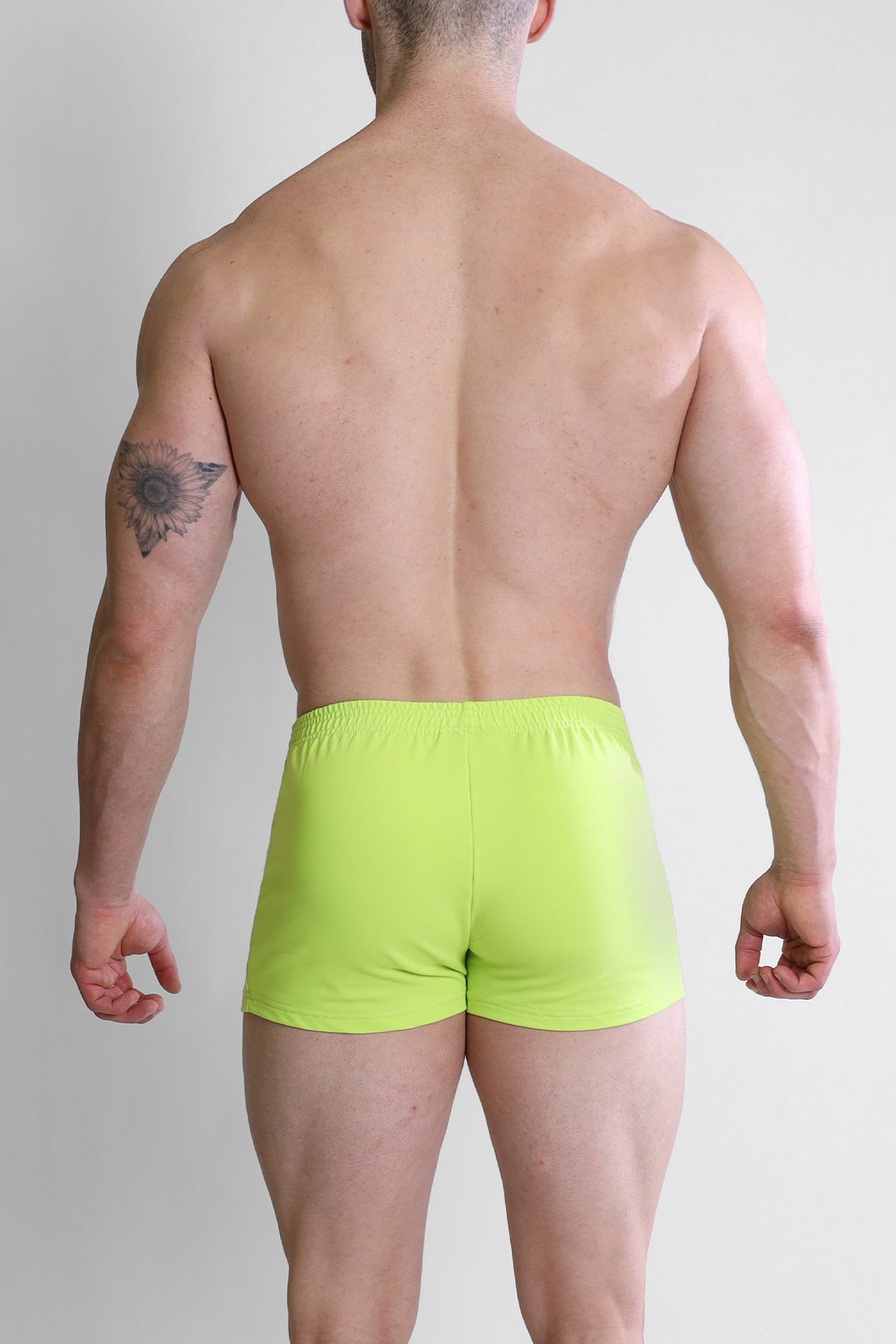 JJ Malibu Varsity 2" Short Shorts with Zipper Pocket  - Neon Yellow - DealByEthan.gay loves JJ Malibu