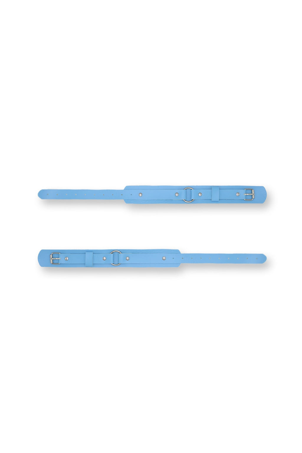 JJ Malibu Vegan Leather Arm Bands with Buckle - Light Blue - DealByEthan.gay loves JJ Malibu