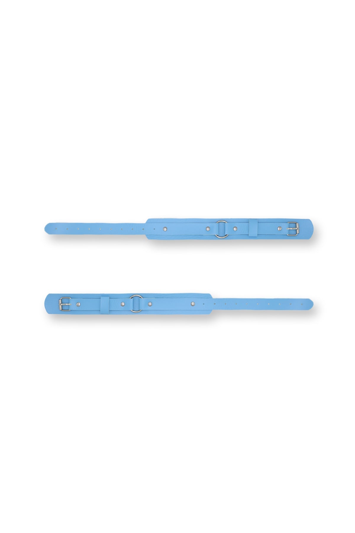JJ Malibu Vegan Leather Arm Bands with Buckle - Light Blue - DealByEthan.gay loves JJ Malibu