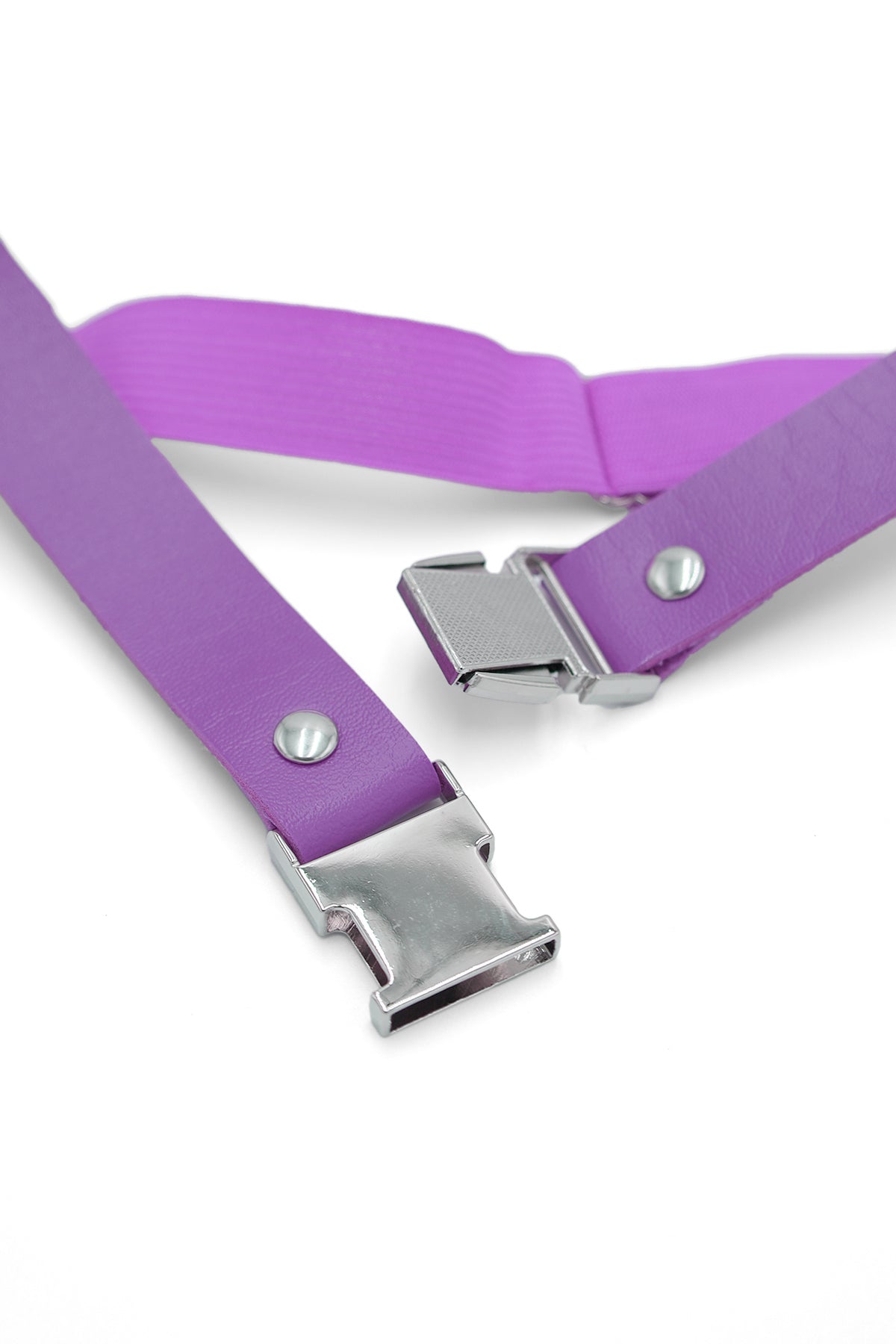 JJ Malibu Vegan Leather Snap Buckle Leg Band - Lavender - DealByEthan.gay loves JJ Malibu
