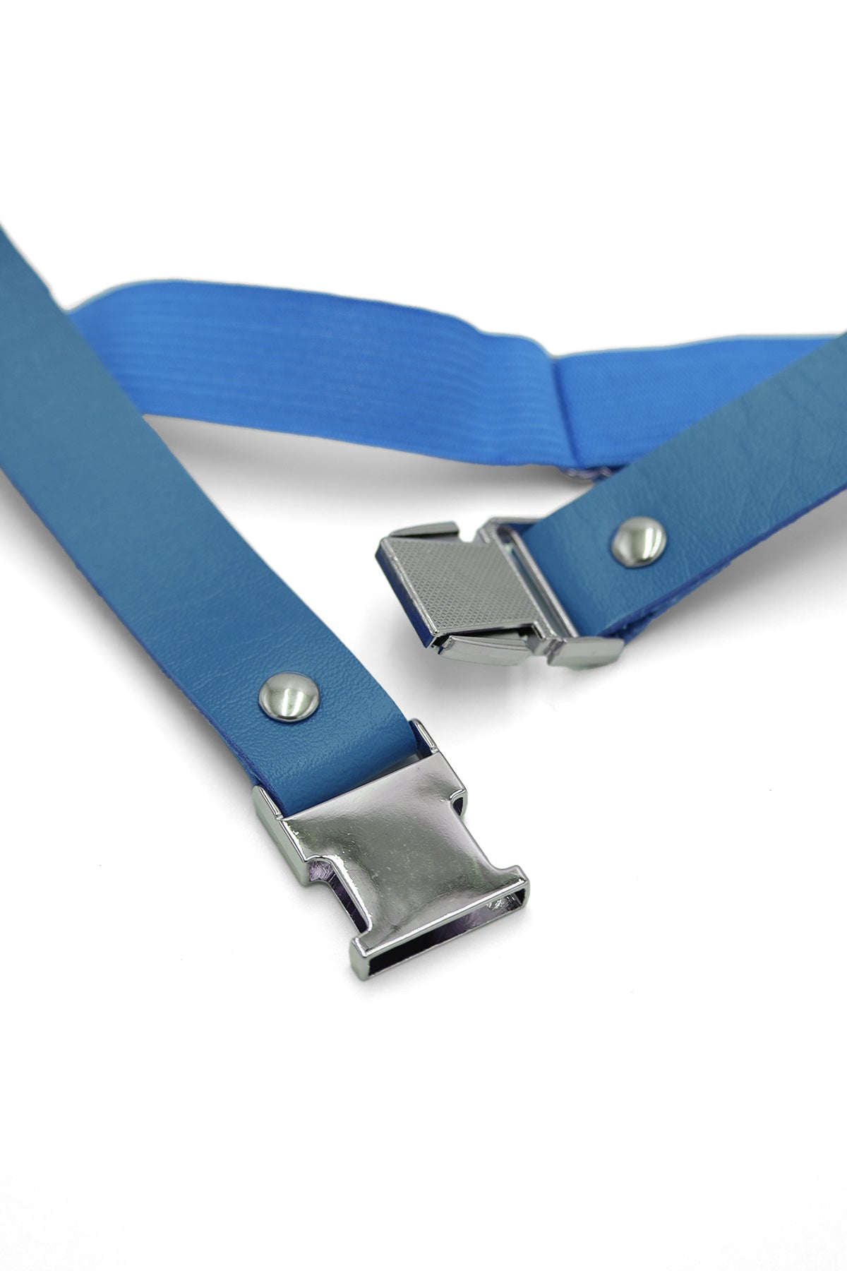 JJ Malibu Vegan Leather Snap Buckle Leg Bands - Cobalt Blue - DealByEthan.gay loves JJ Malibu
