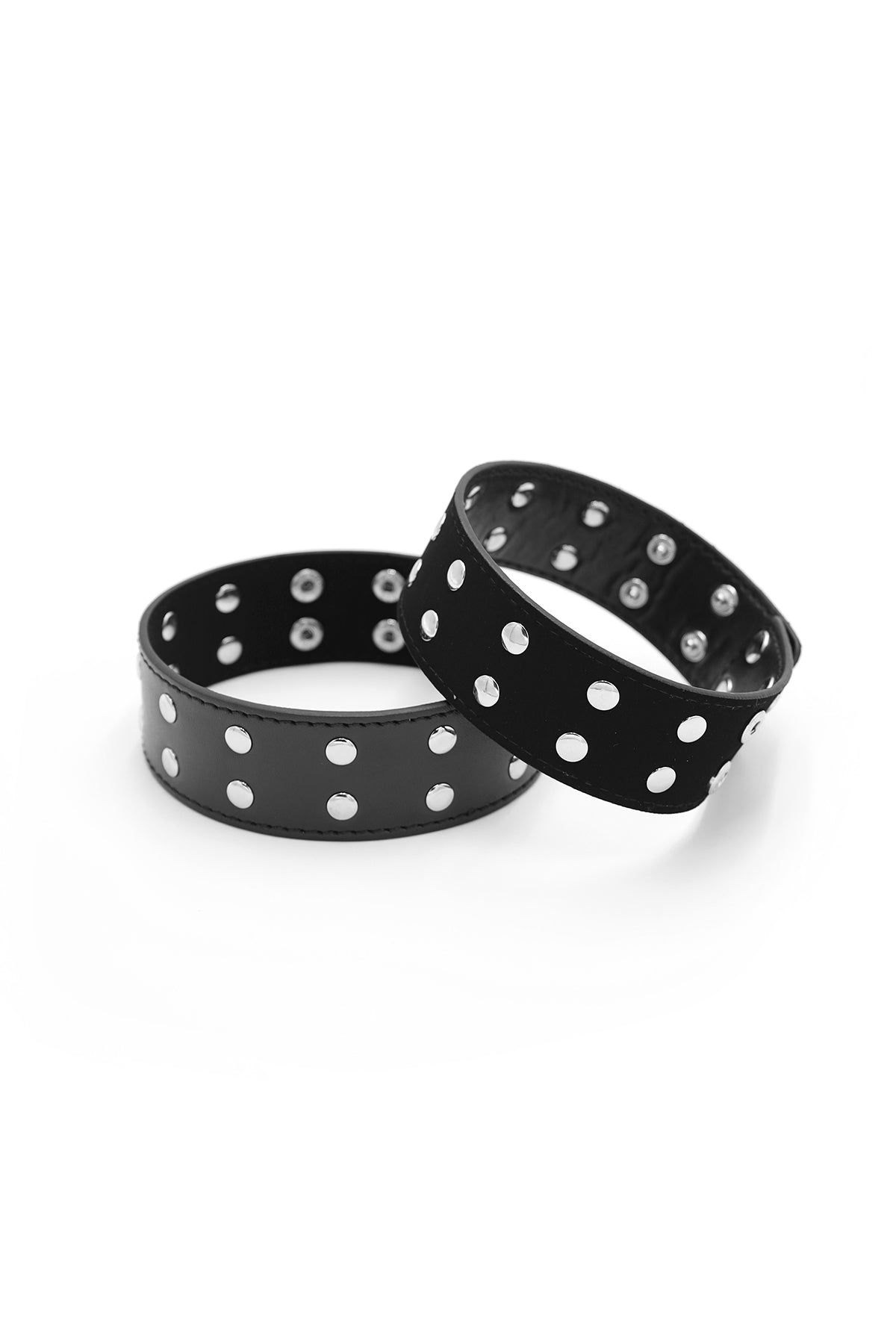 JJ Malibu Vegan Leather Studded Arm Bands - Black - DealByEthan.gay loves JJ Malibu