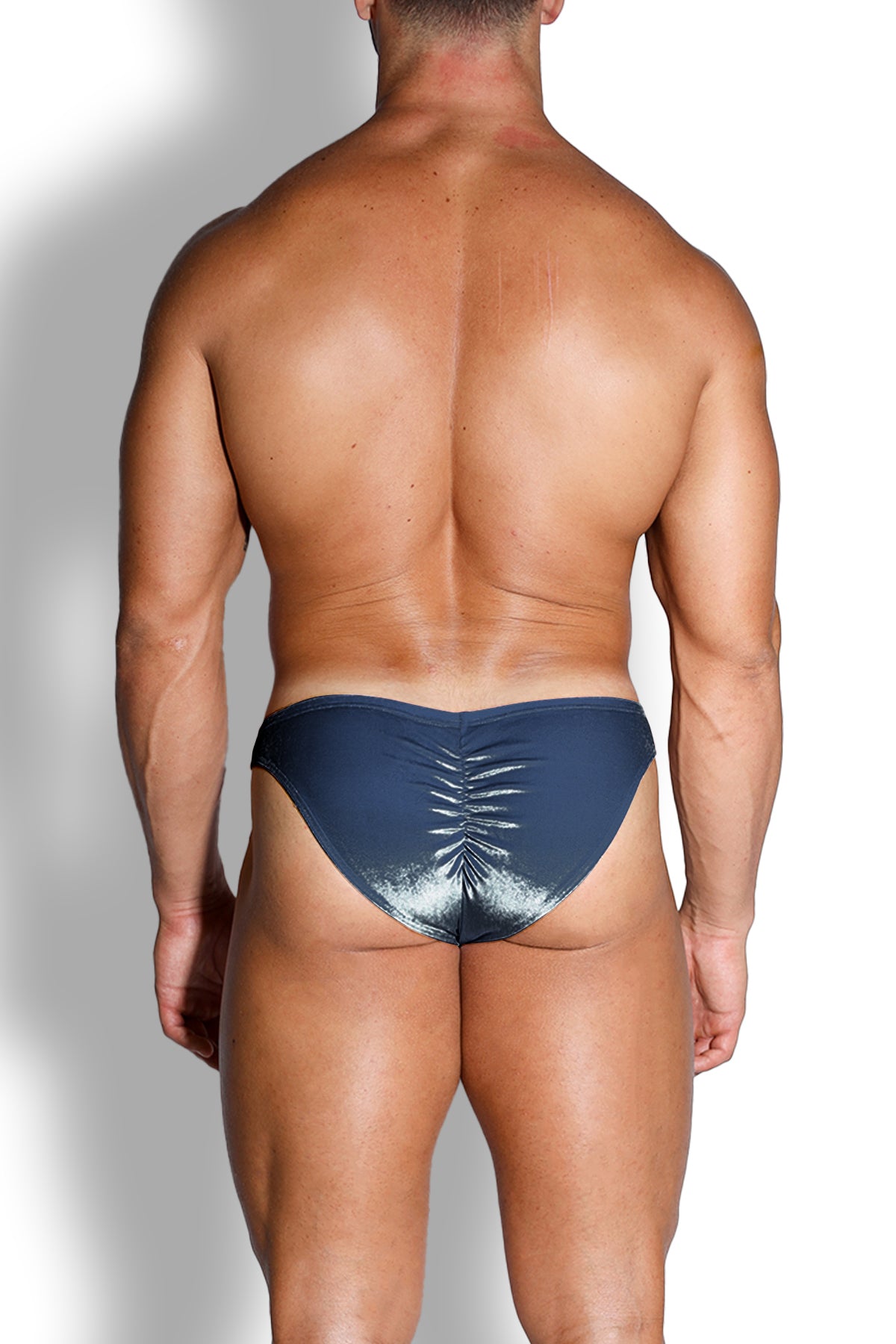 JJ Malibu Velvety Scrunch-Butt Bikini Briefs - Blue - DealByEthan.gay loves JJ Malibu