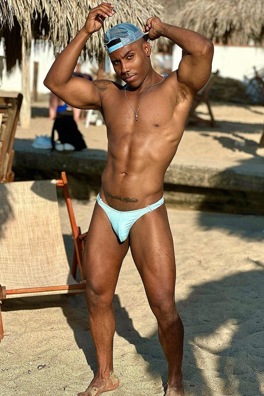 JJ Malibu Voyage Low-Cut Swim Bikini Briefs for Men - Light Blue - DealByEthan.gay loves JJ Malibu