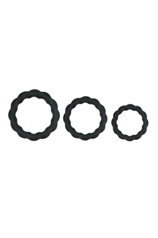 Silicone Cock Ring with Rounded Edge - 3 Pack