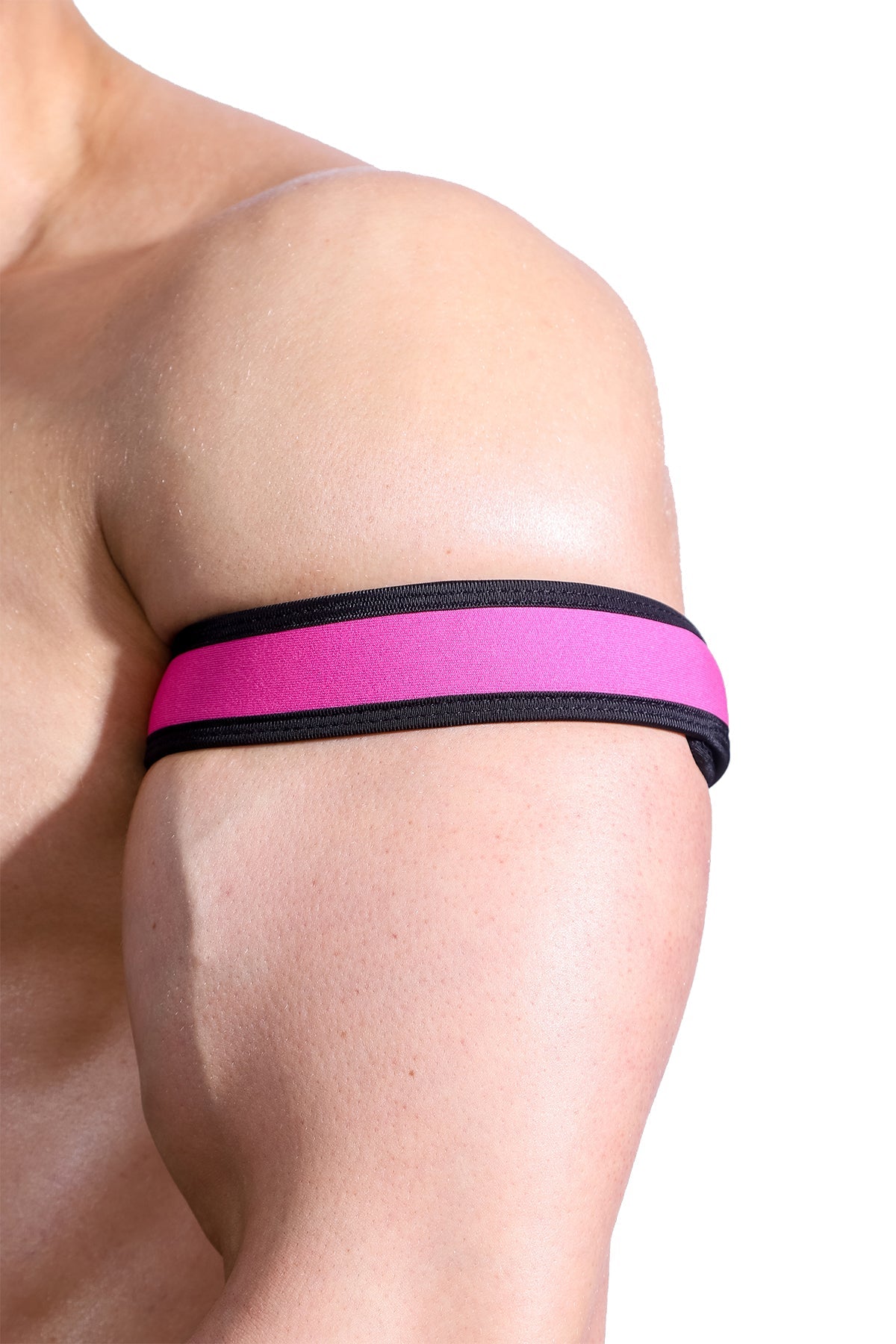 Festival Velcro Arm Straps - Hot Pink