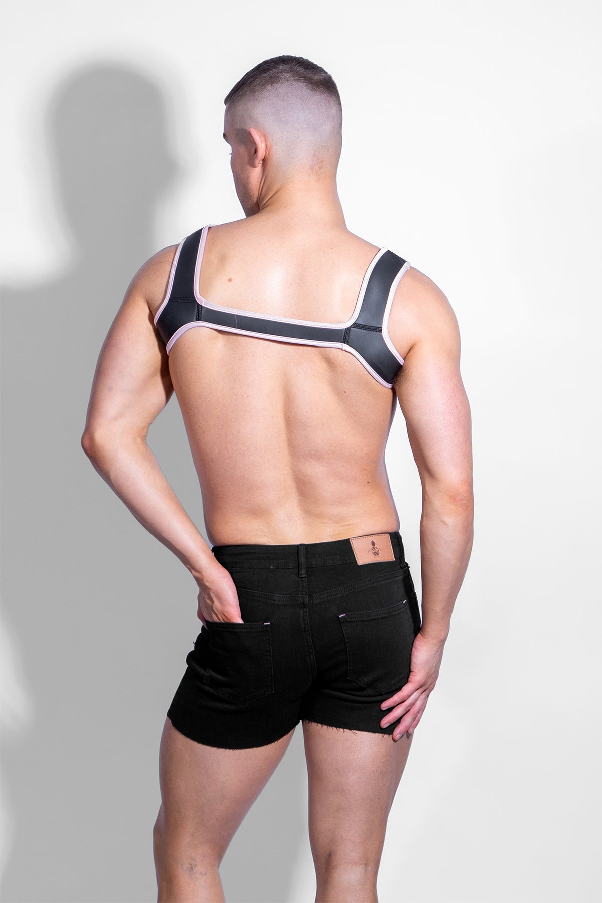 Sleek Fitted Chest Harness - Light Pink