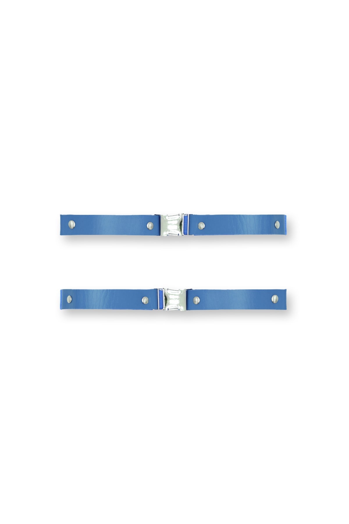 Vegan Leather Snap Buckle Leg Band - Cobalt Blue