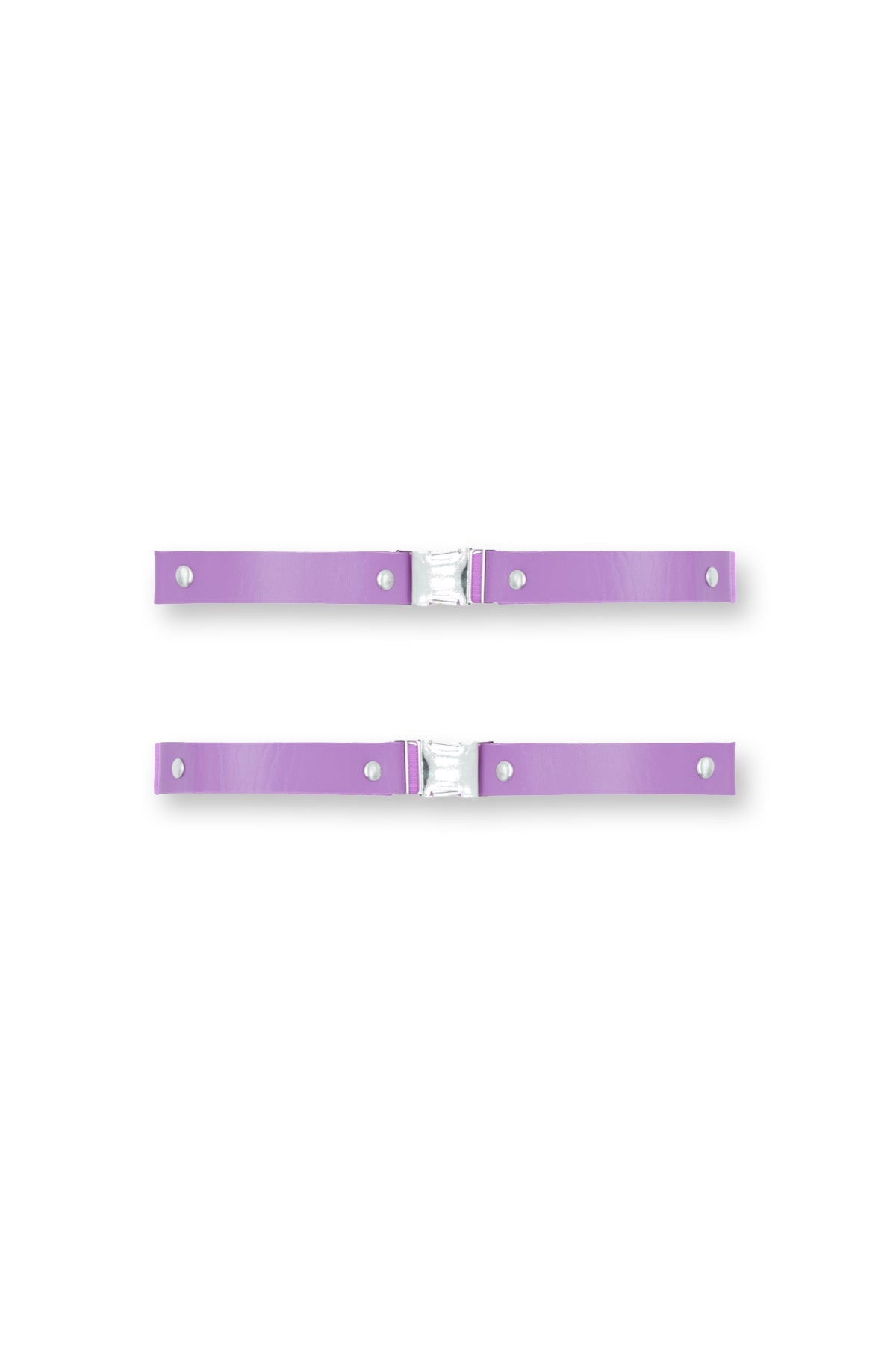 Vegan Leather Snap Buckle Leg Band - Lavender