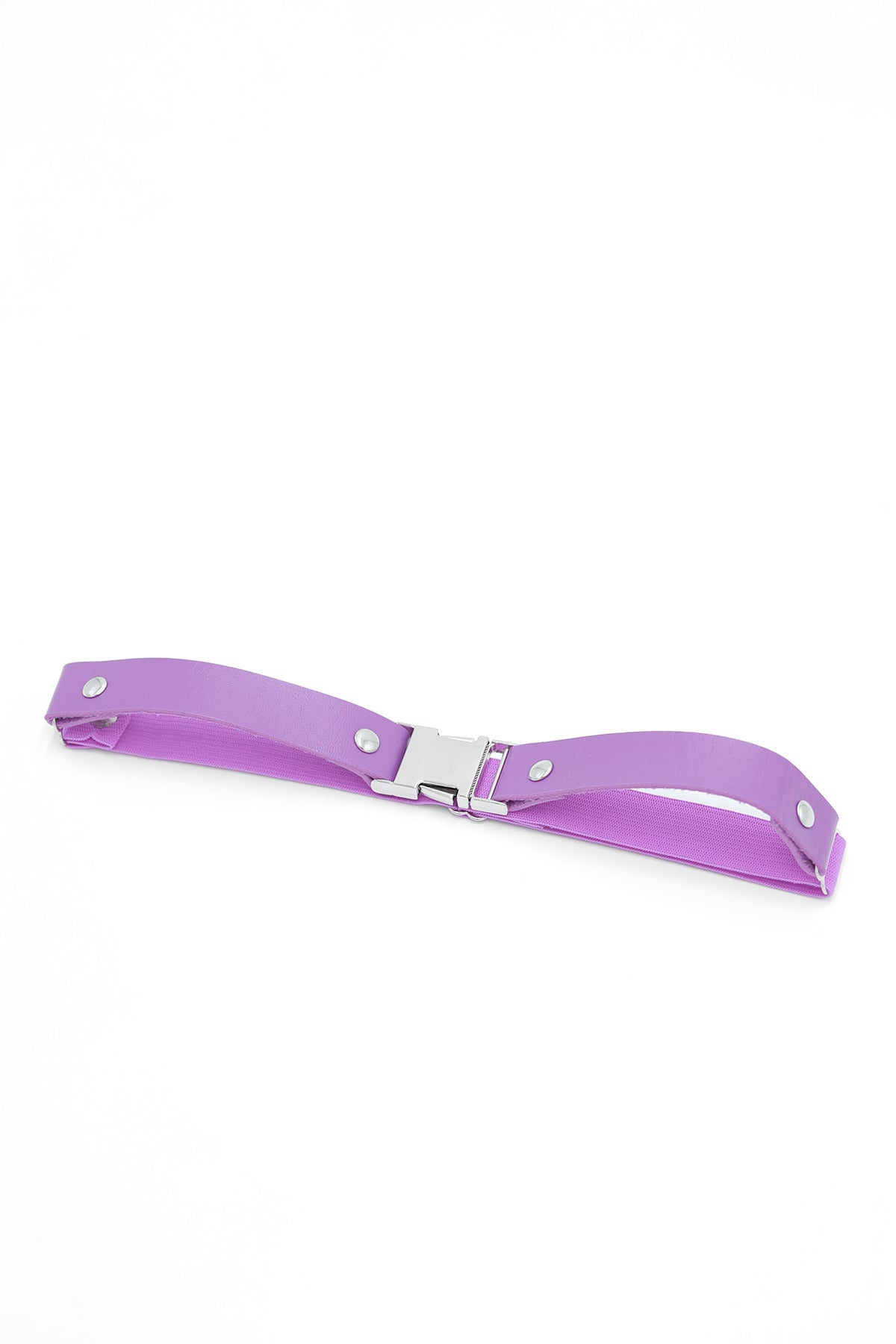 Vegan Leather Snap Buckle Leg Band - Lavender