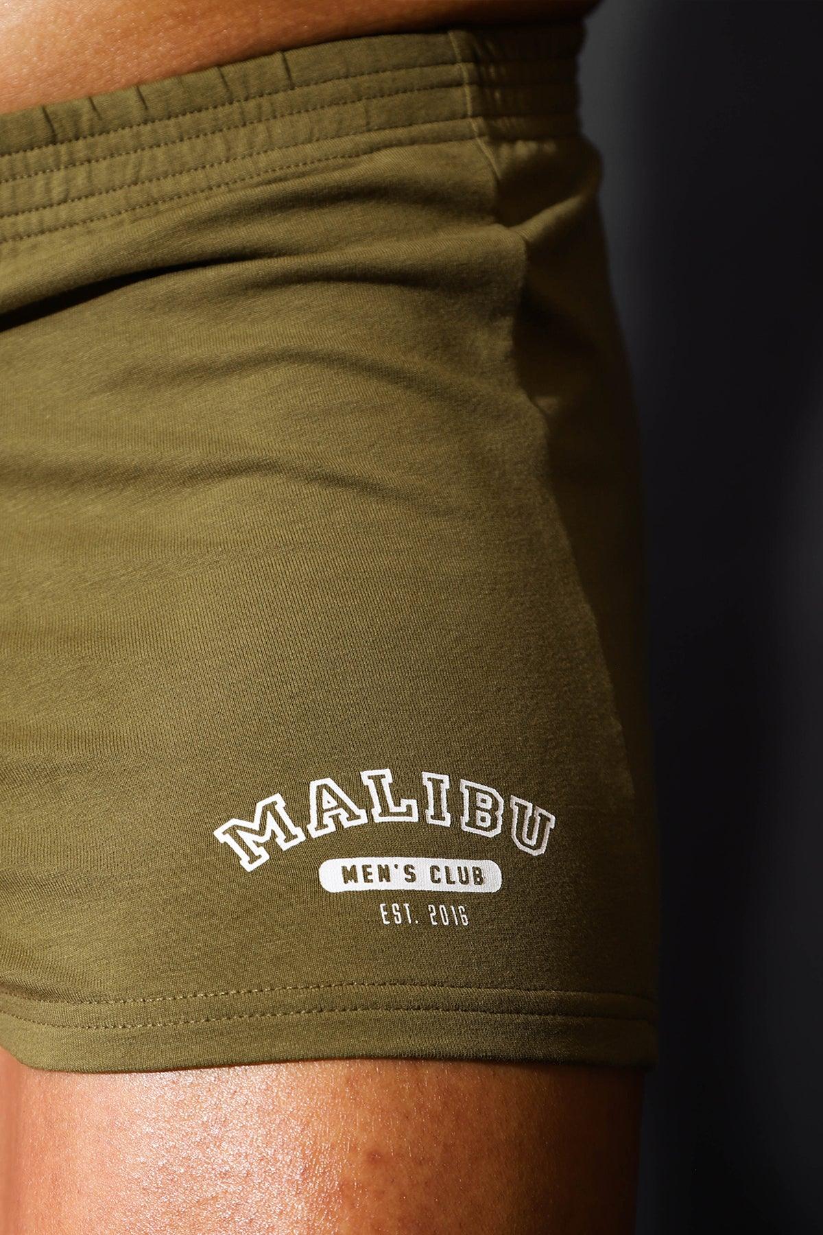 Varsity 2" Kurze Shorts mit Reißverschlusstasche - Olivgrün