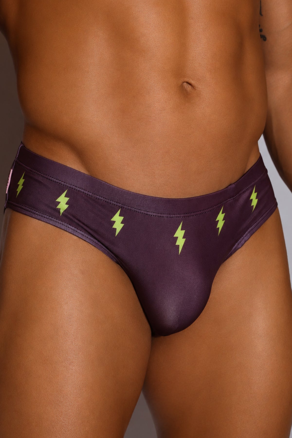 JJ Malibu Men's Wet-N-Wild Swim Briefs - Maroon Lightning