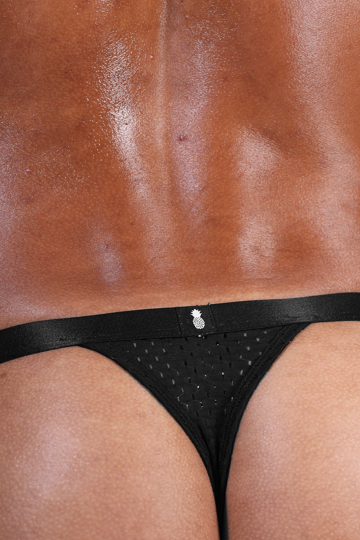 Now-or-Never Mesh Thong - Black